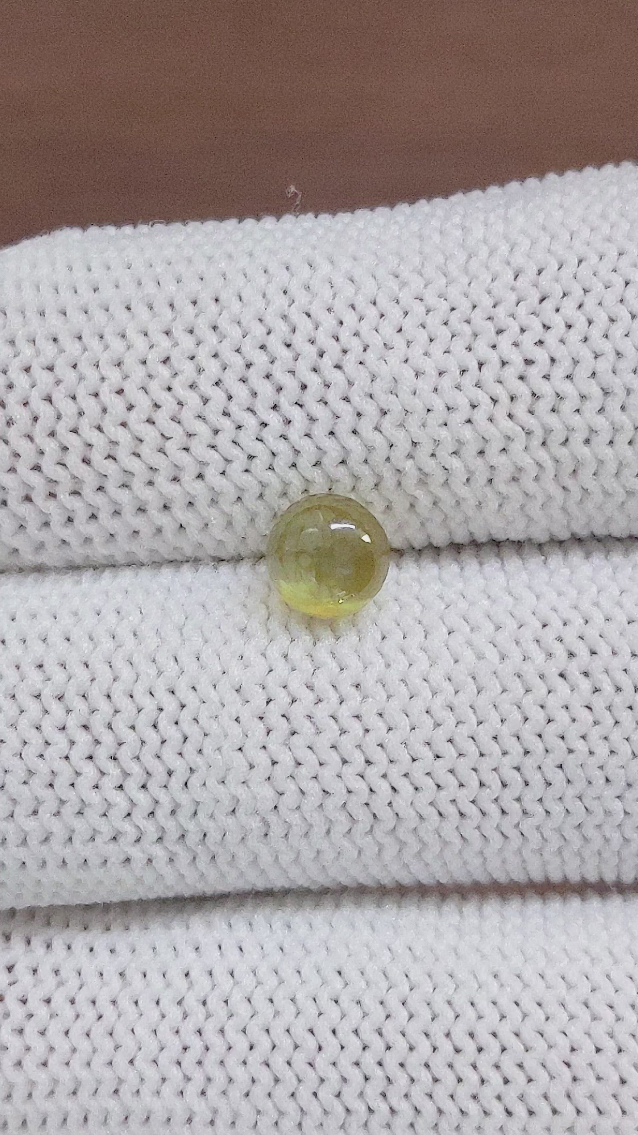 1.72 Ct. Cabochon Chrysoberyl from Ceylon (Sri Lanka) Size Video