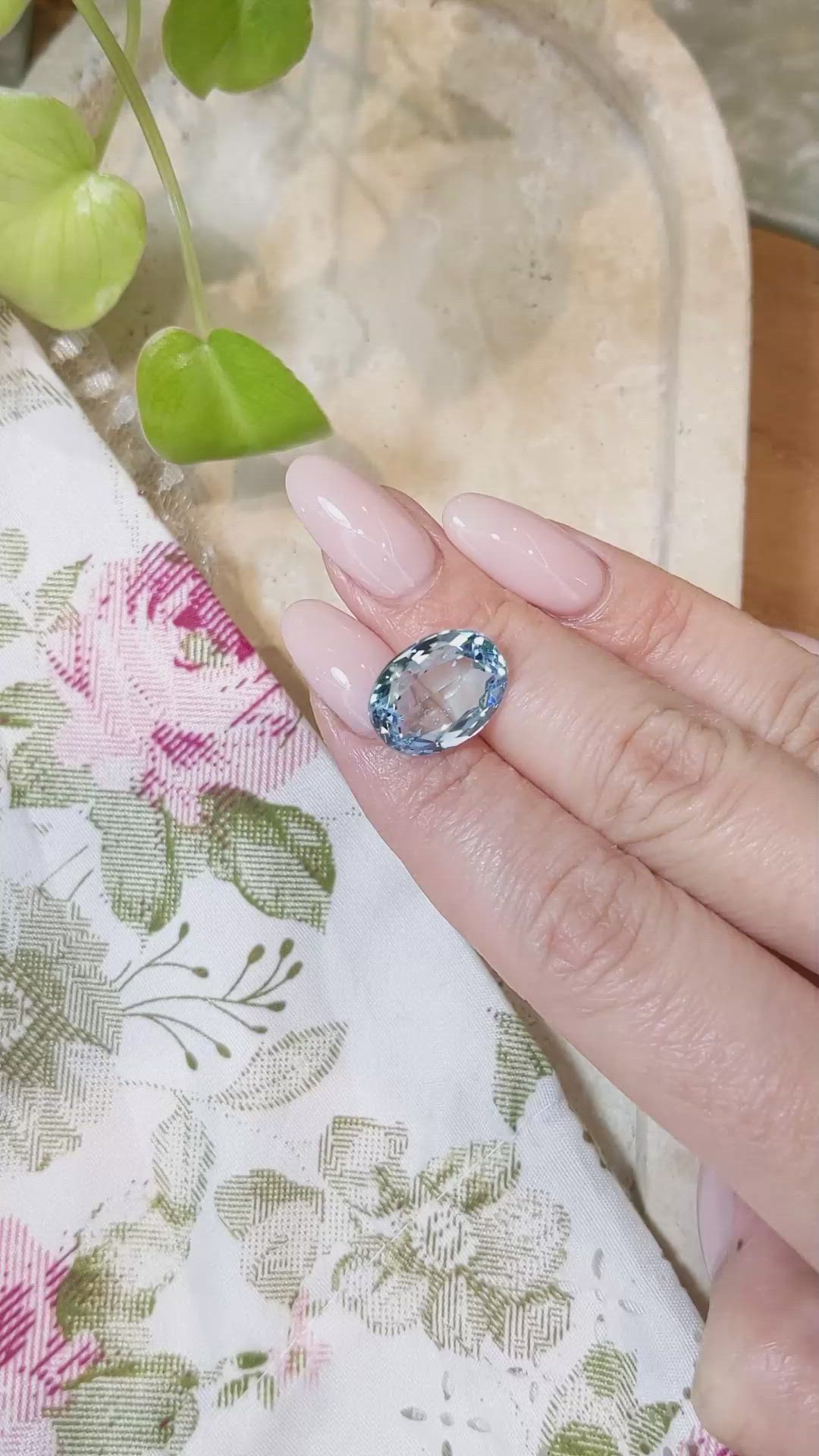 10.05 Ct. Aquamarine from Brazil Size Video