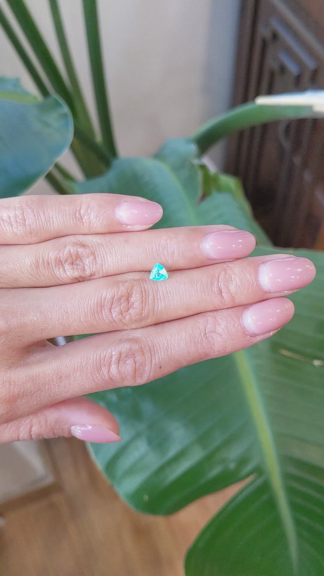 0.38 Ct. Paraiba Tourmaline from Brazil Size Video