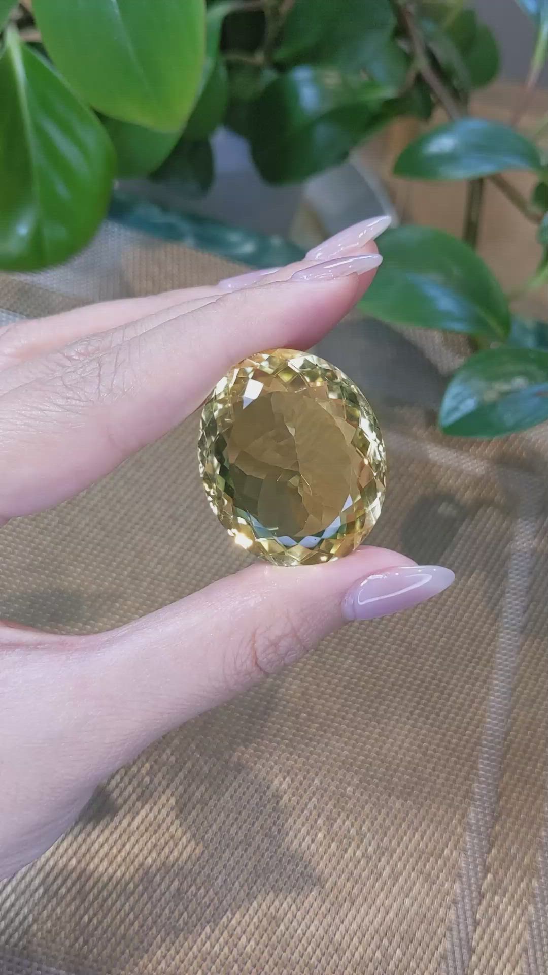 93.56 Ct. Citrine from Brazil Size Video