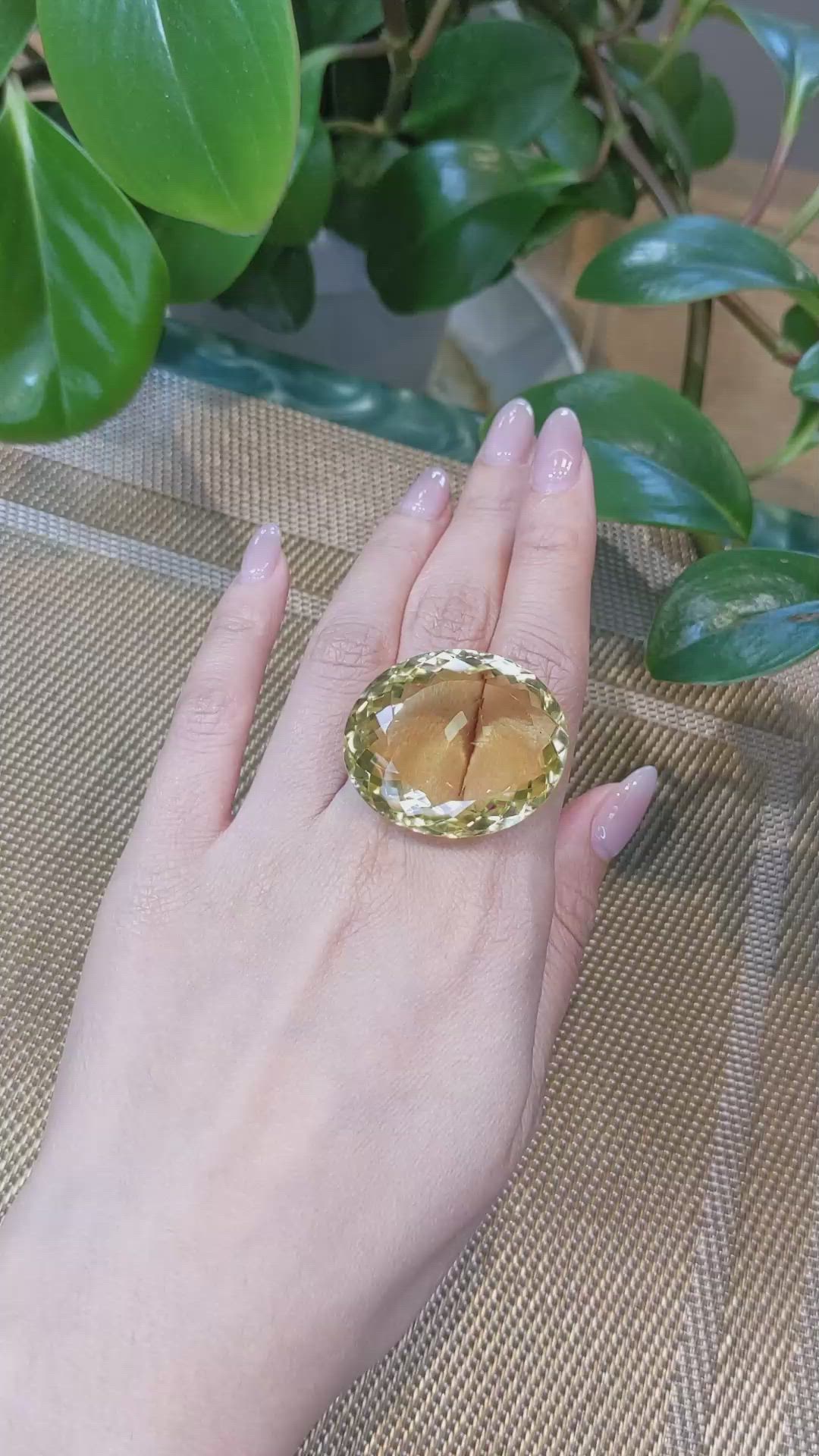 93.56 Ct. Citrine from Brazil Size Video