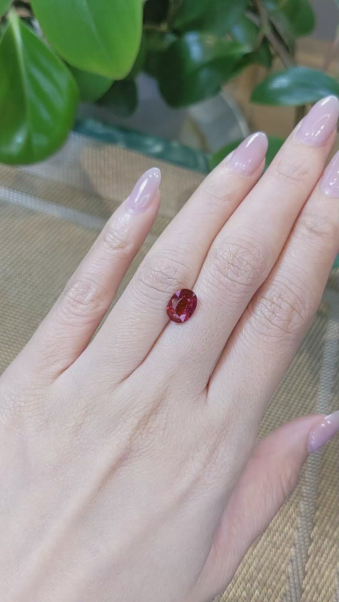 1.76 Ct. Rubellite Tourmaline from Brazil Size Video