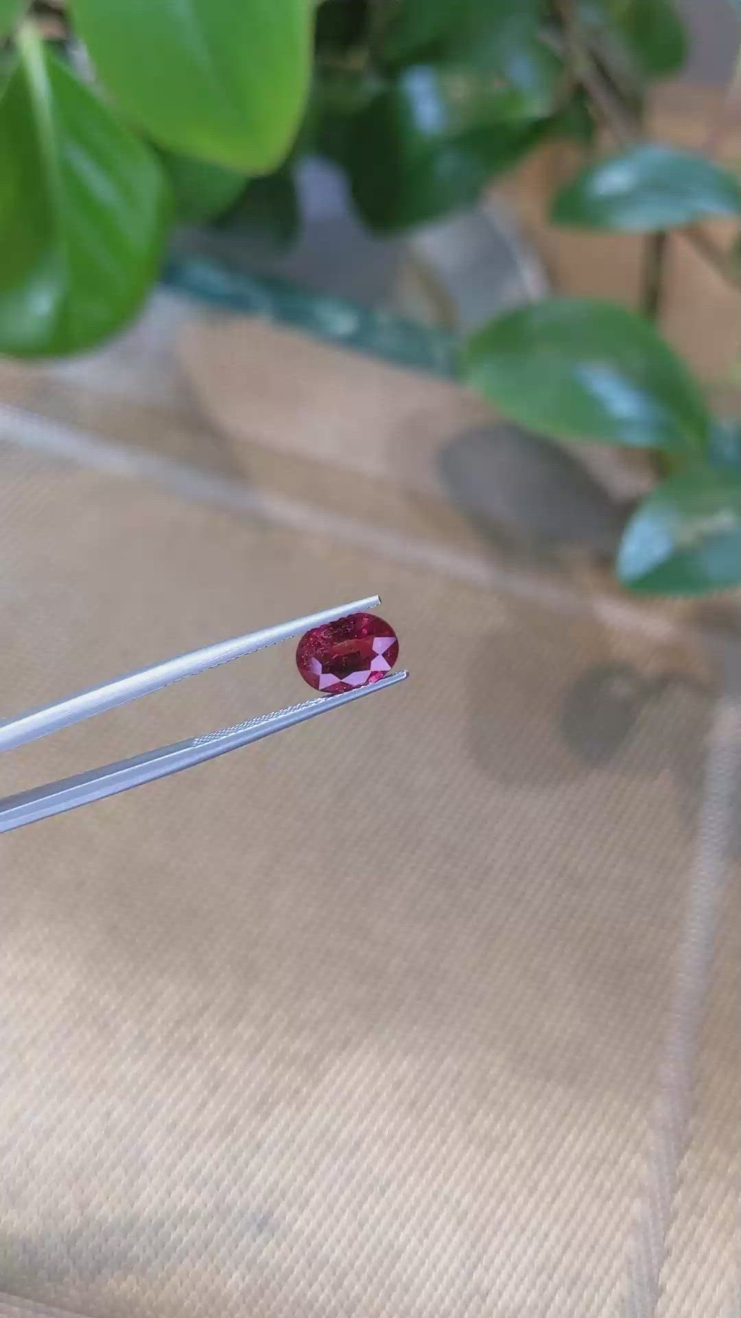 1.76 Ct. Rubellite Tourmaline from Brazil Size Video