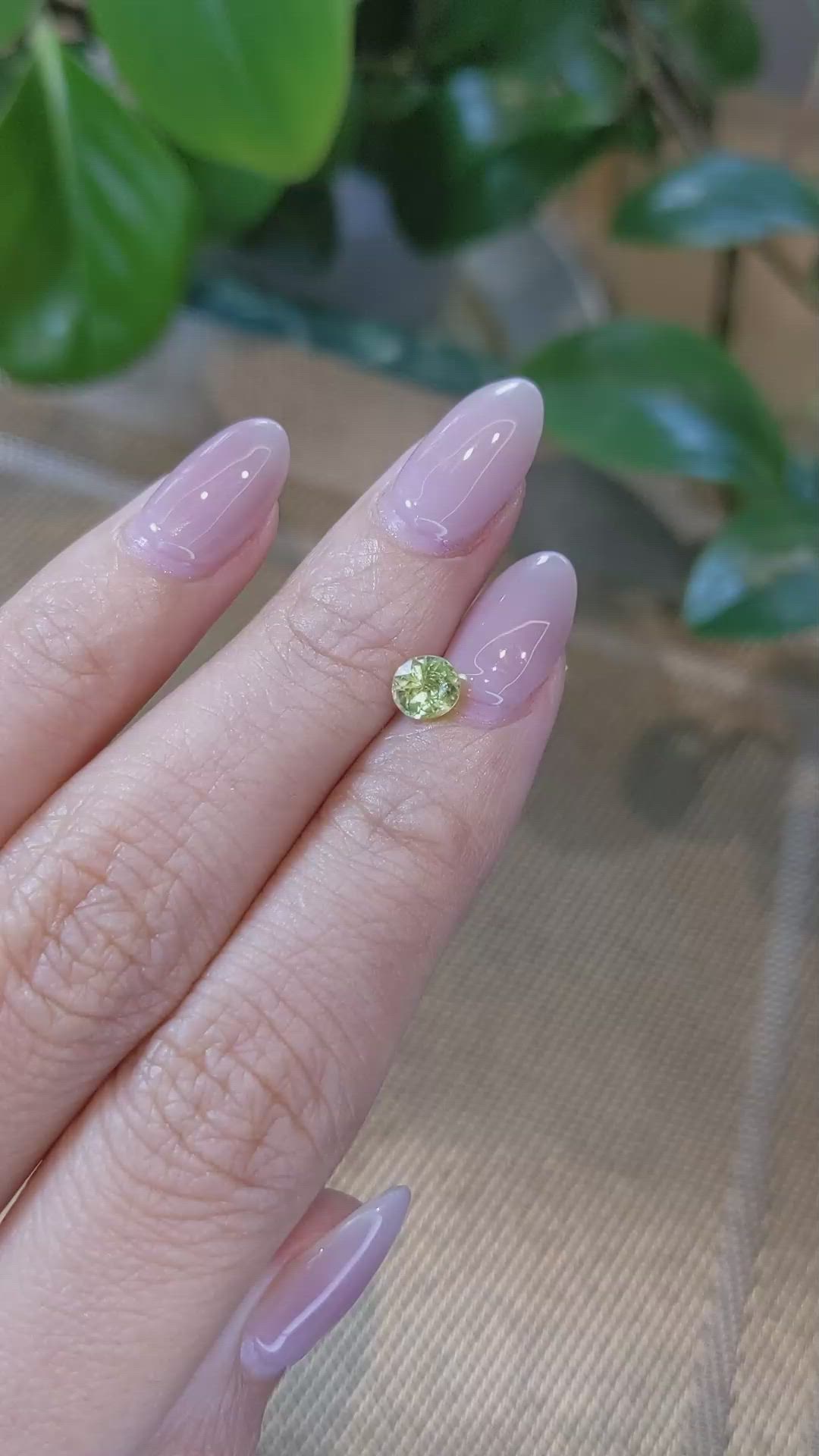 0.65 Ct. Demantoid Garnet from Madagascar Size Video