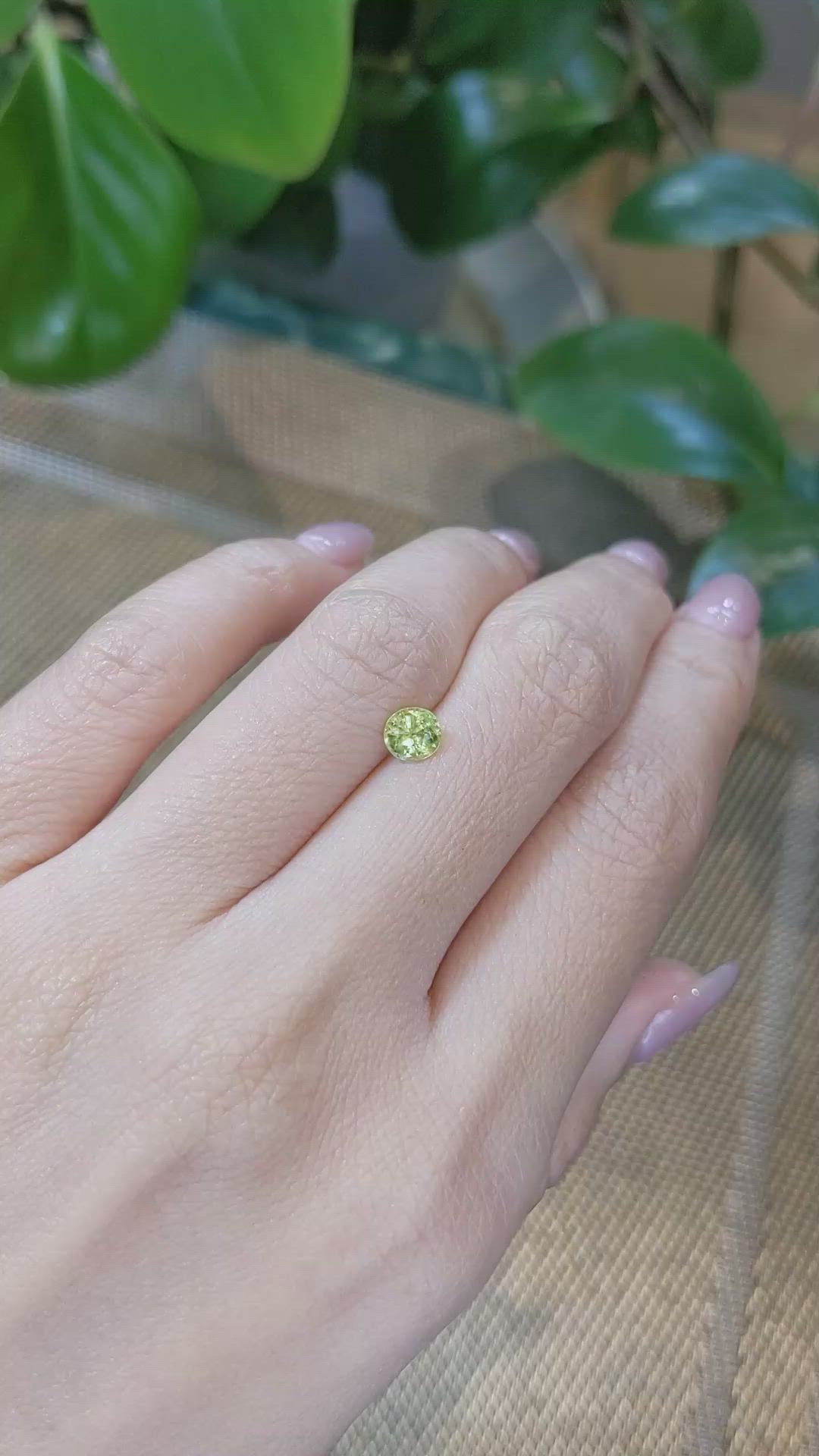 0.65 Ct. Demantoid Garnet from Madagascar Size Video