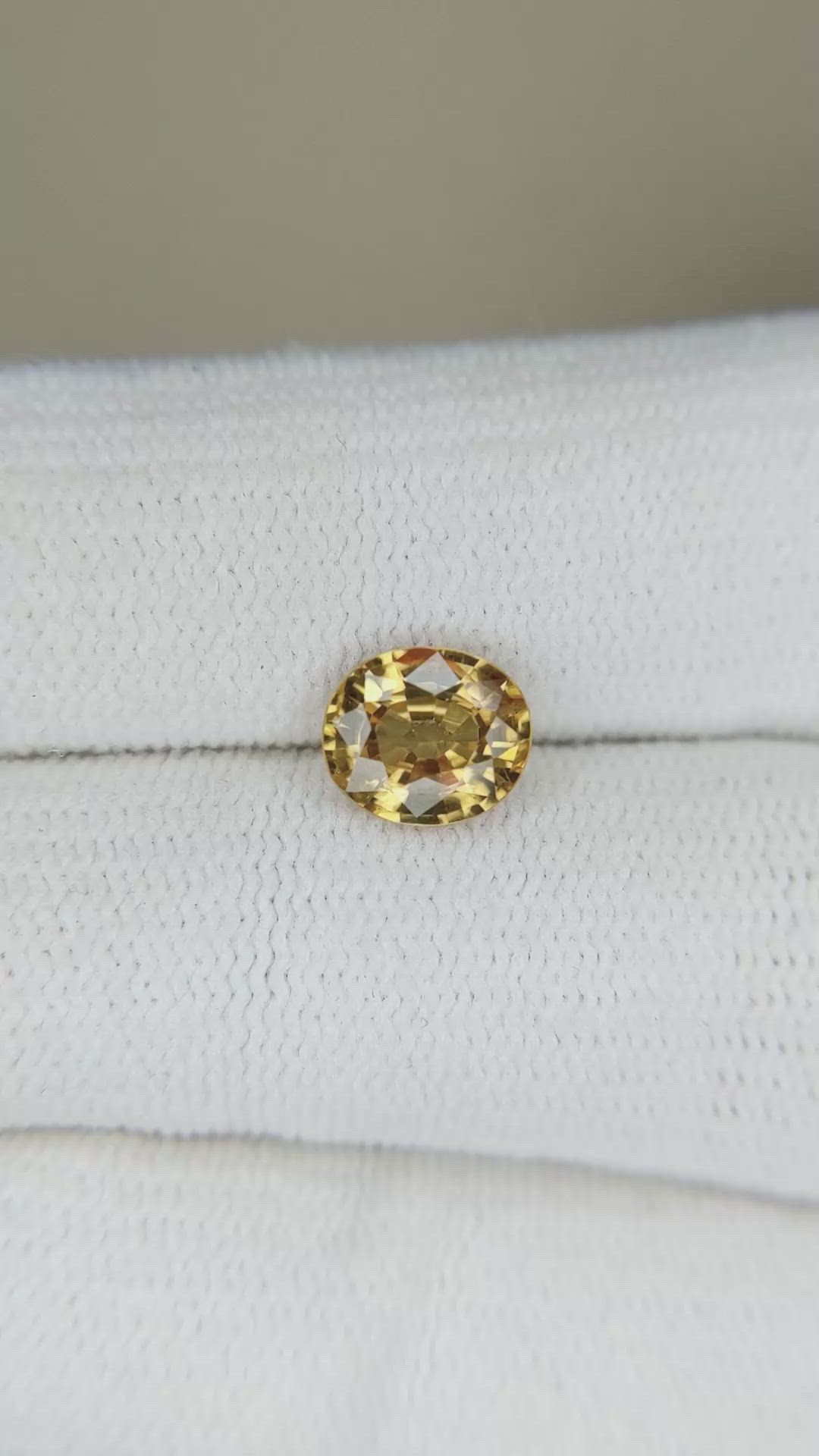 1.72 Ct. Zircon from Ceylon (Sri Lanka) Size Video