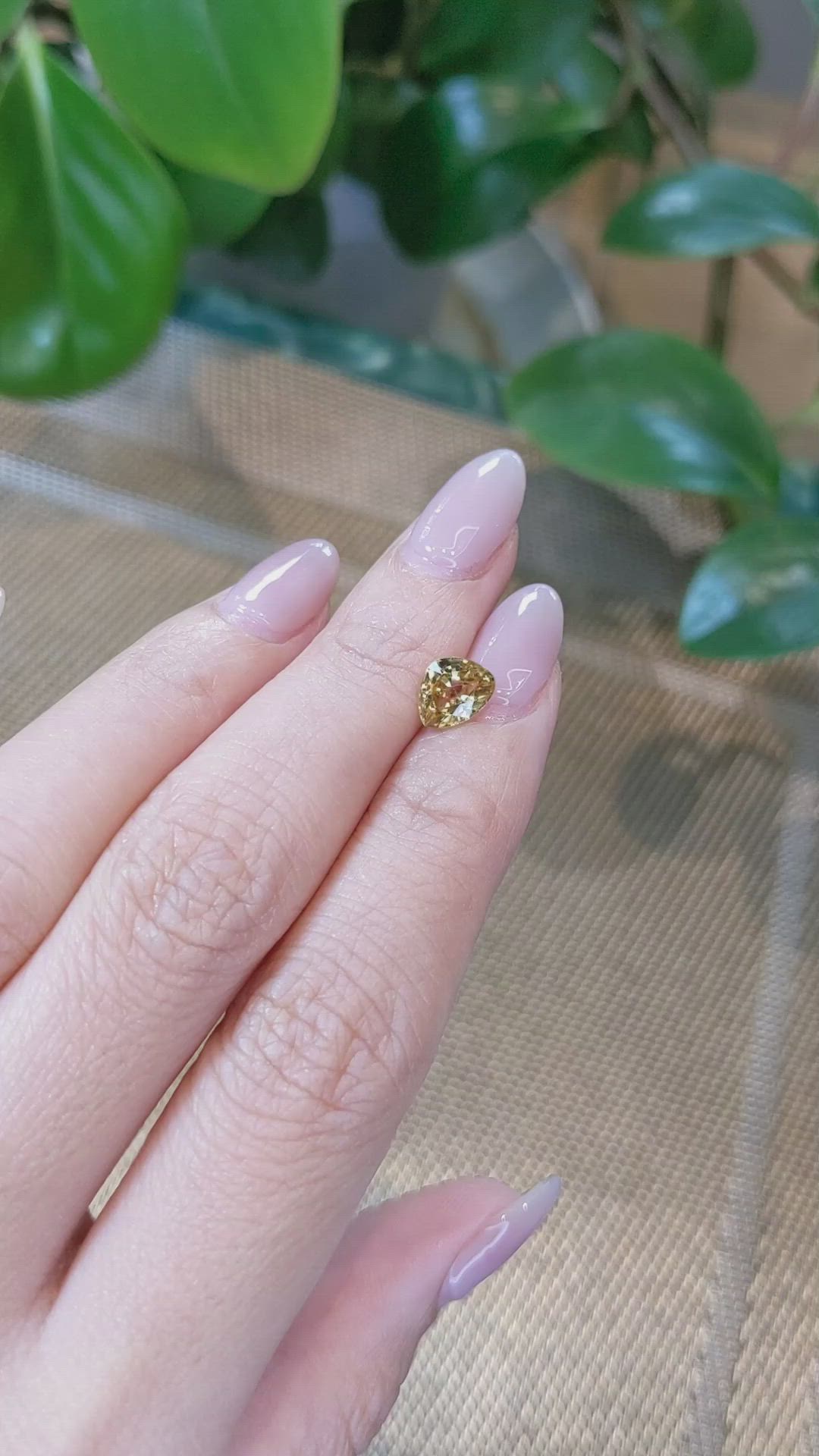 1.82 Ct. Zircon from Ceylon (Sri Lanka) Size Video