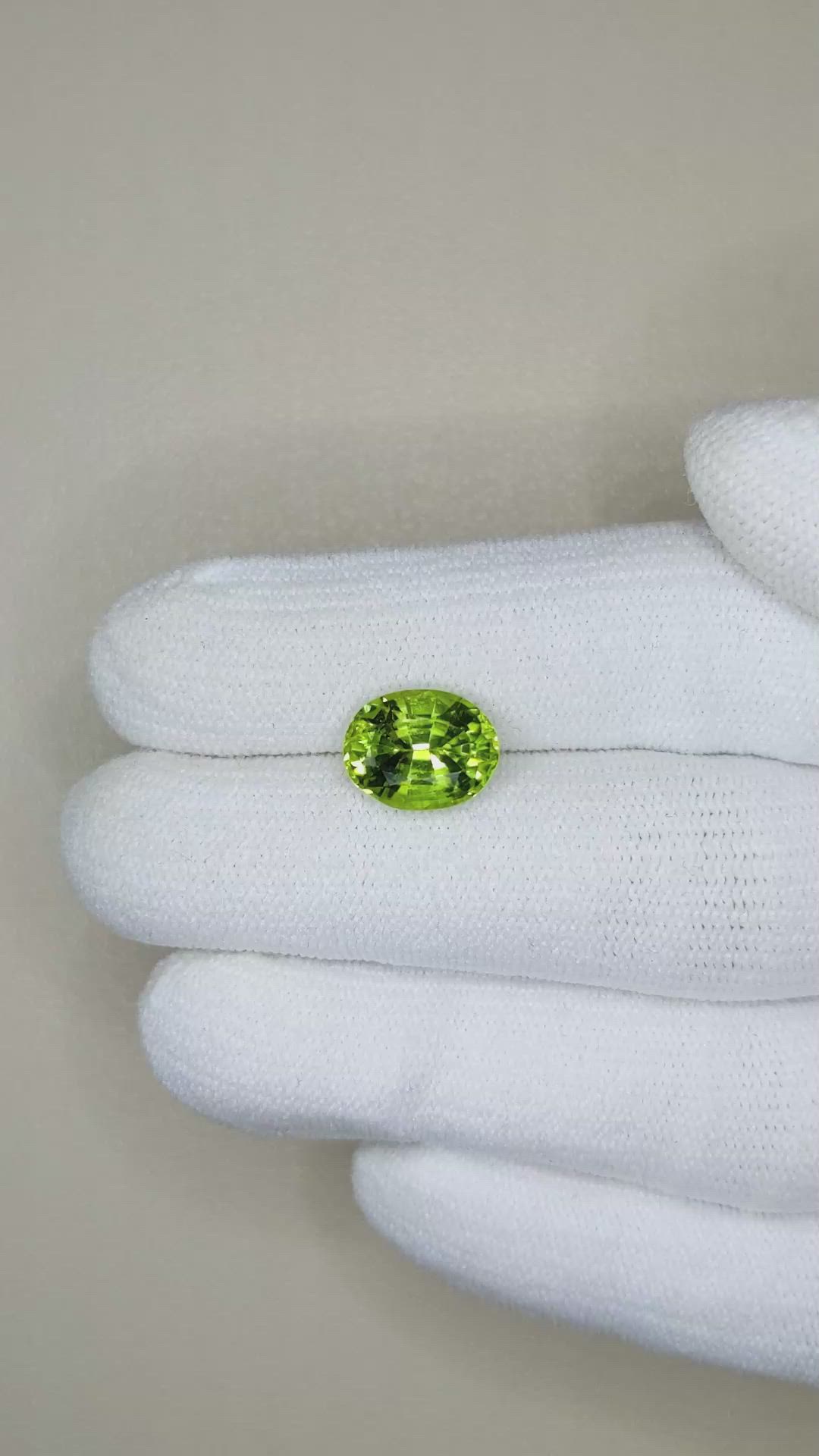 3.40 Ct. Peridot from Burma (Myanmar) Size Video