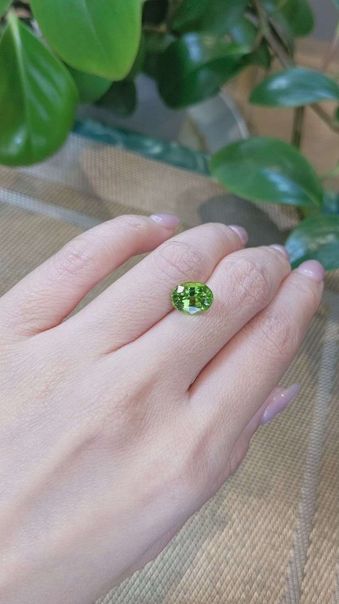 3.40 Ct. Peridot from Burma (Myanmar) Size Video