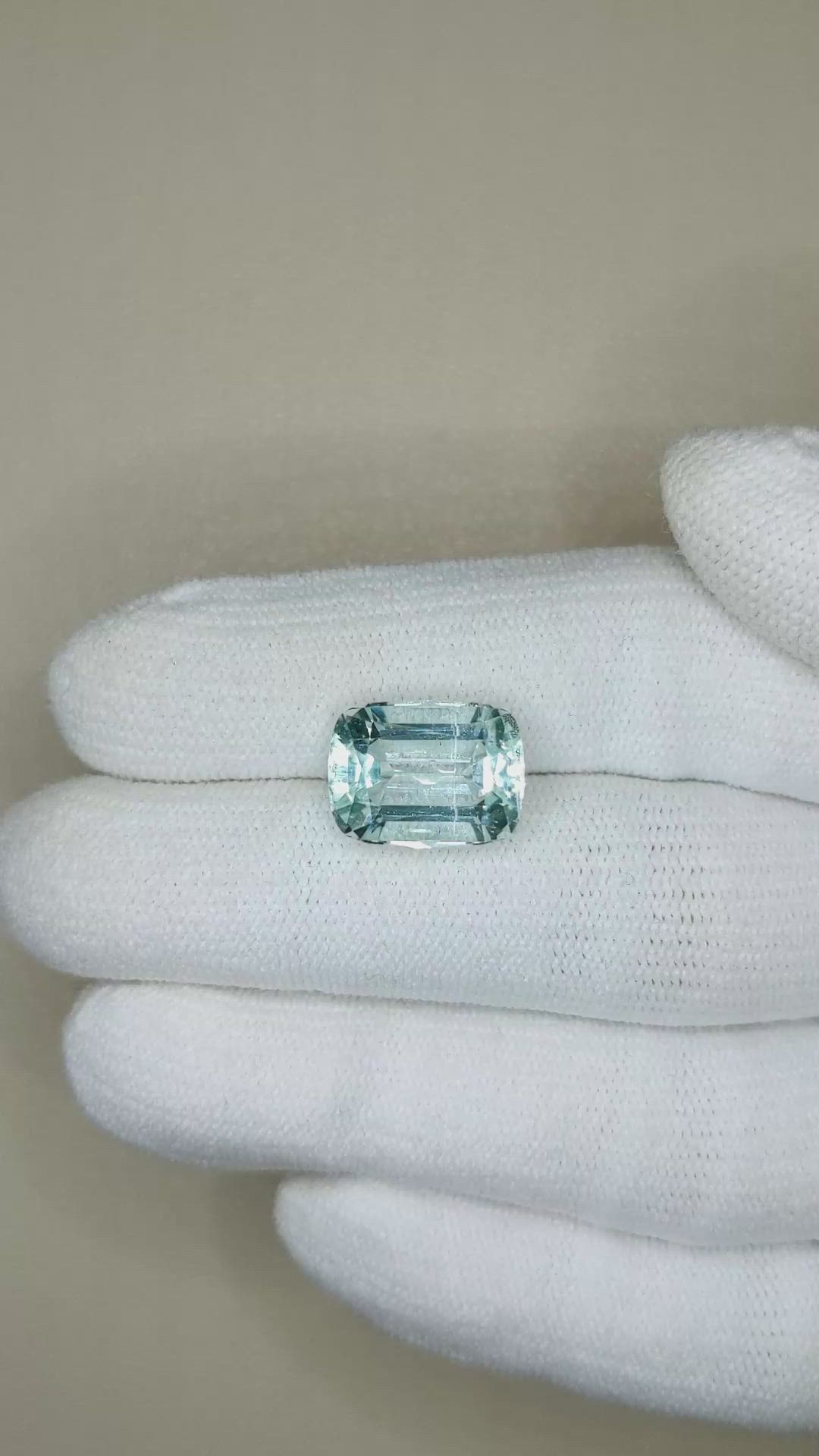 5.72 Ct. Aquamarine from Brazil Size Video