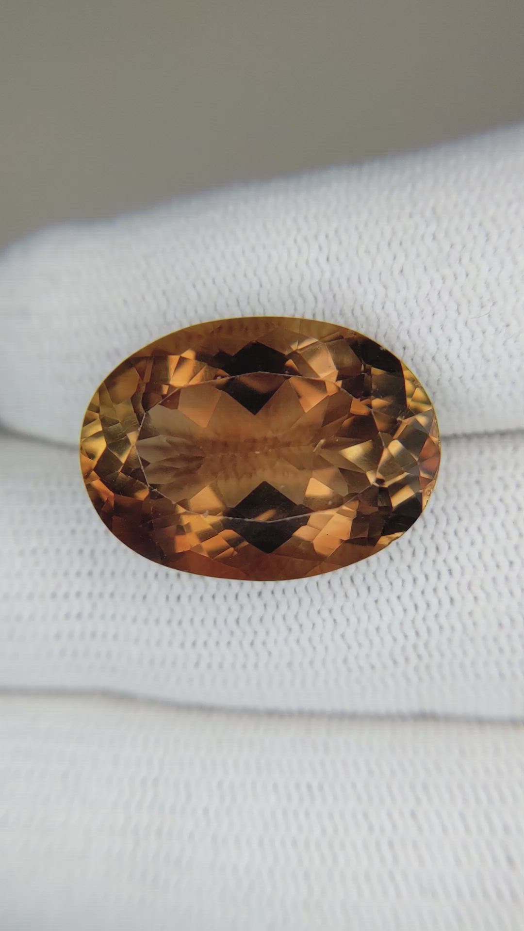 21.39 Ct. Imperial Topaz from Brazil Size Video