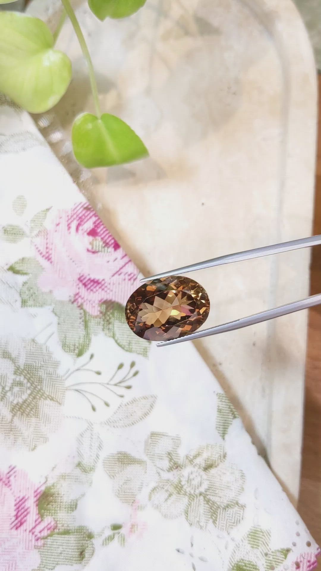 21.39 Ct. Imperial Topaz from Brazil Size Video