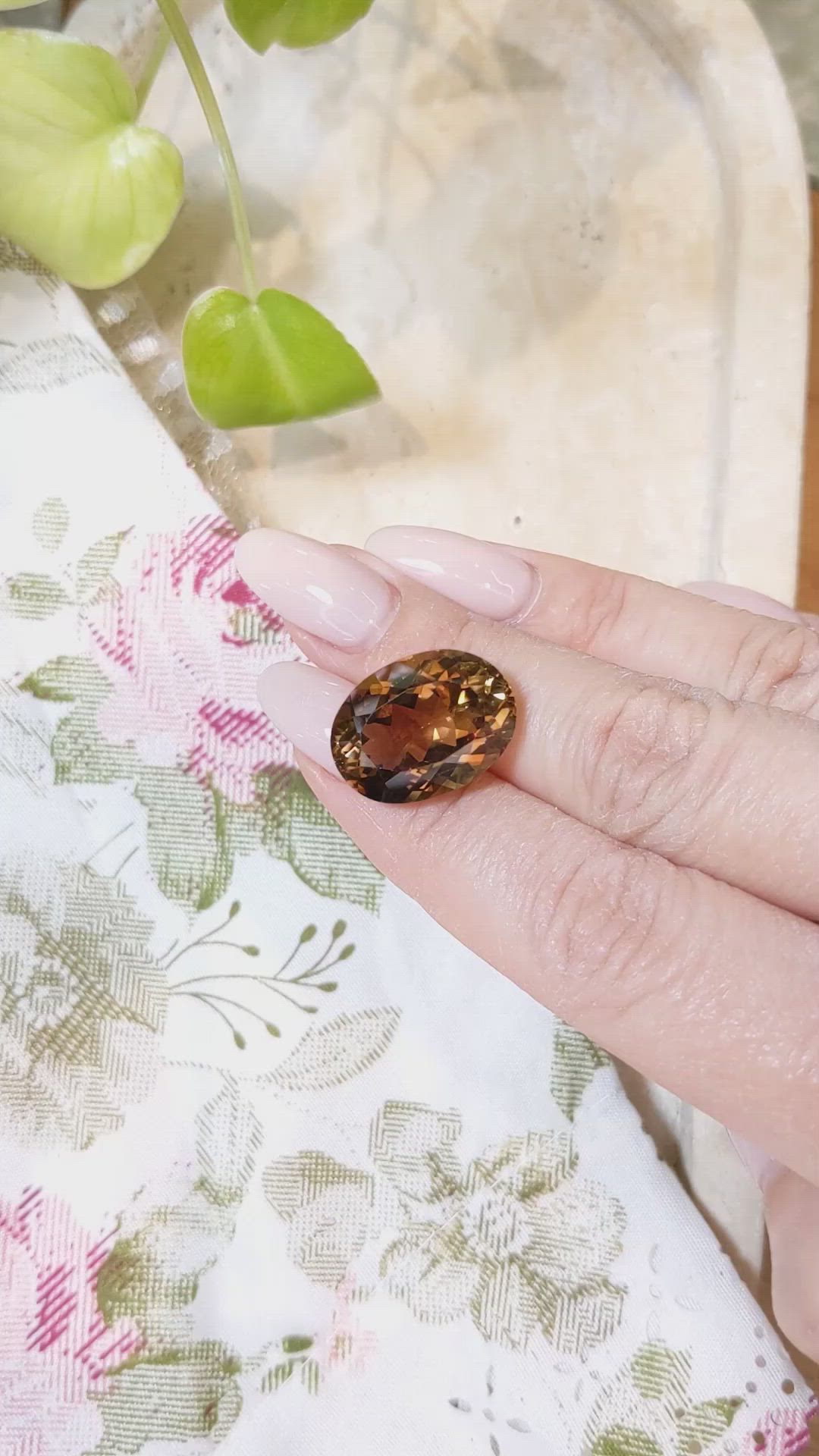 21.39 Ct. Imperial Topaz from Brazil Size Video