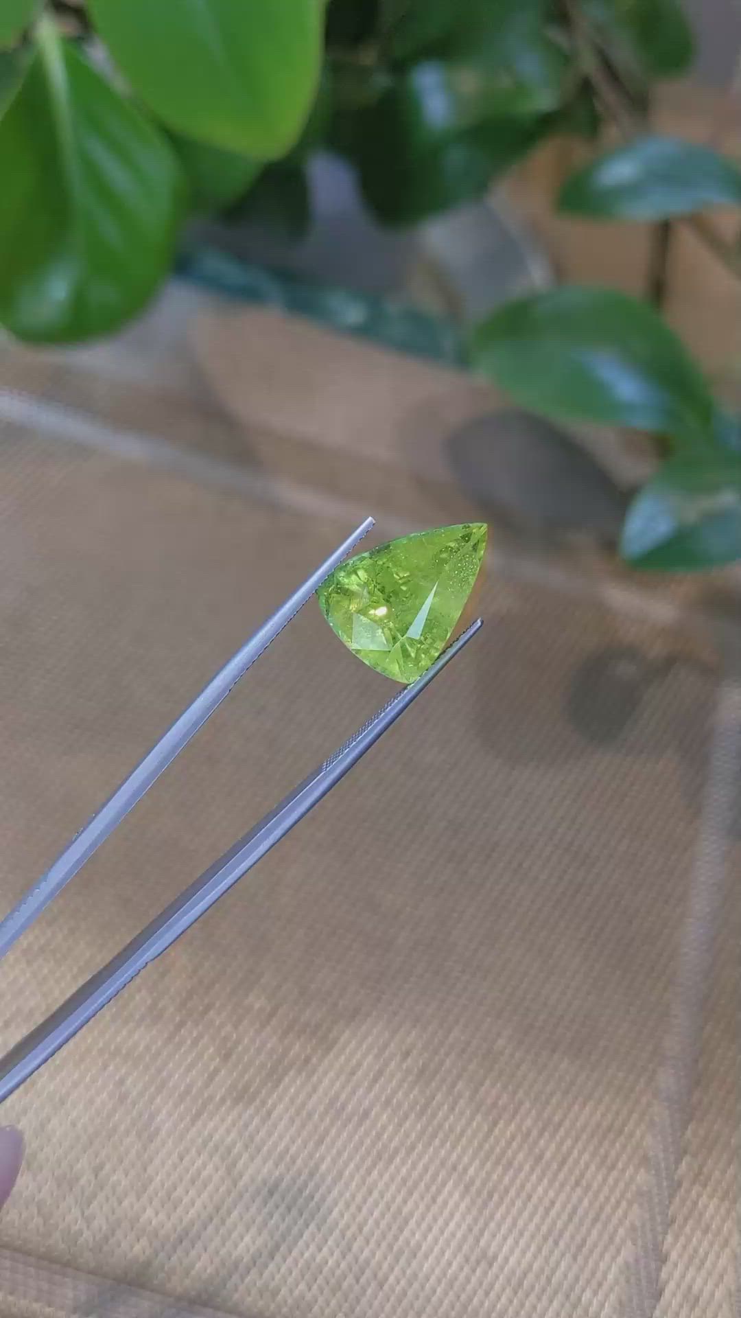 9.65 Ct. Peridot from Burma (Myanmar) Size Video
