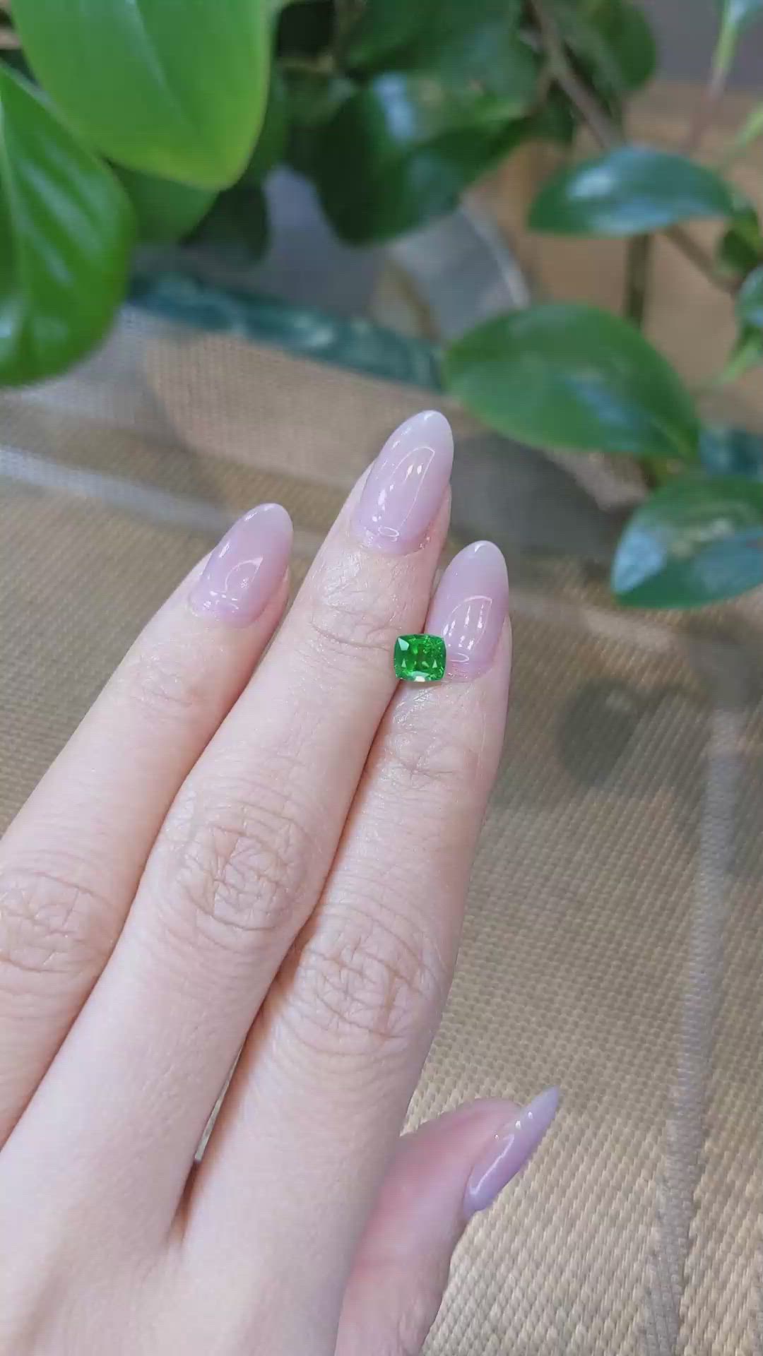 1.08 Ct. Tsavorite Garnet from Tanzania Size Video