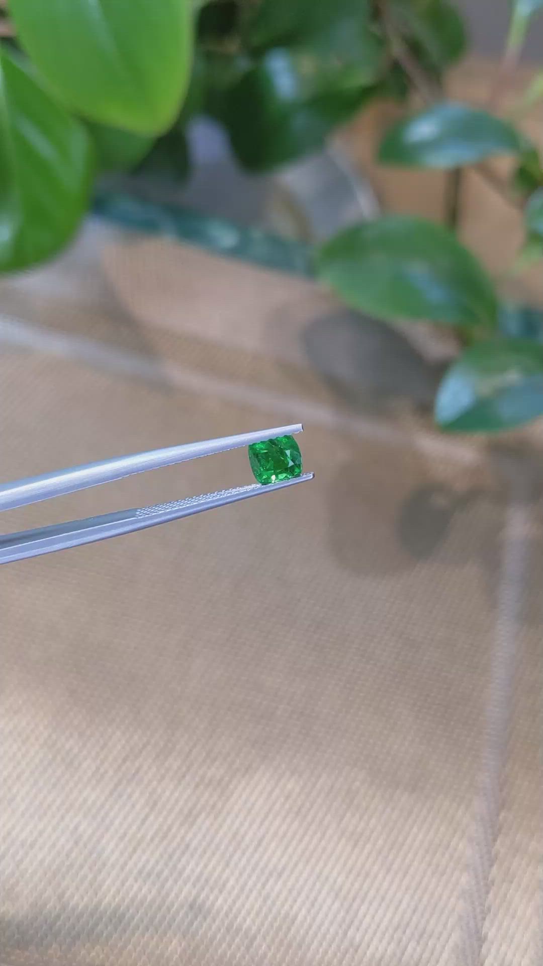 1.08 Ct. Tsavorite Garnet from Tanzania Size Video