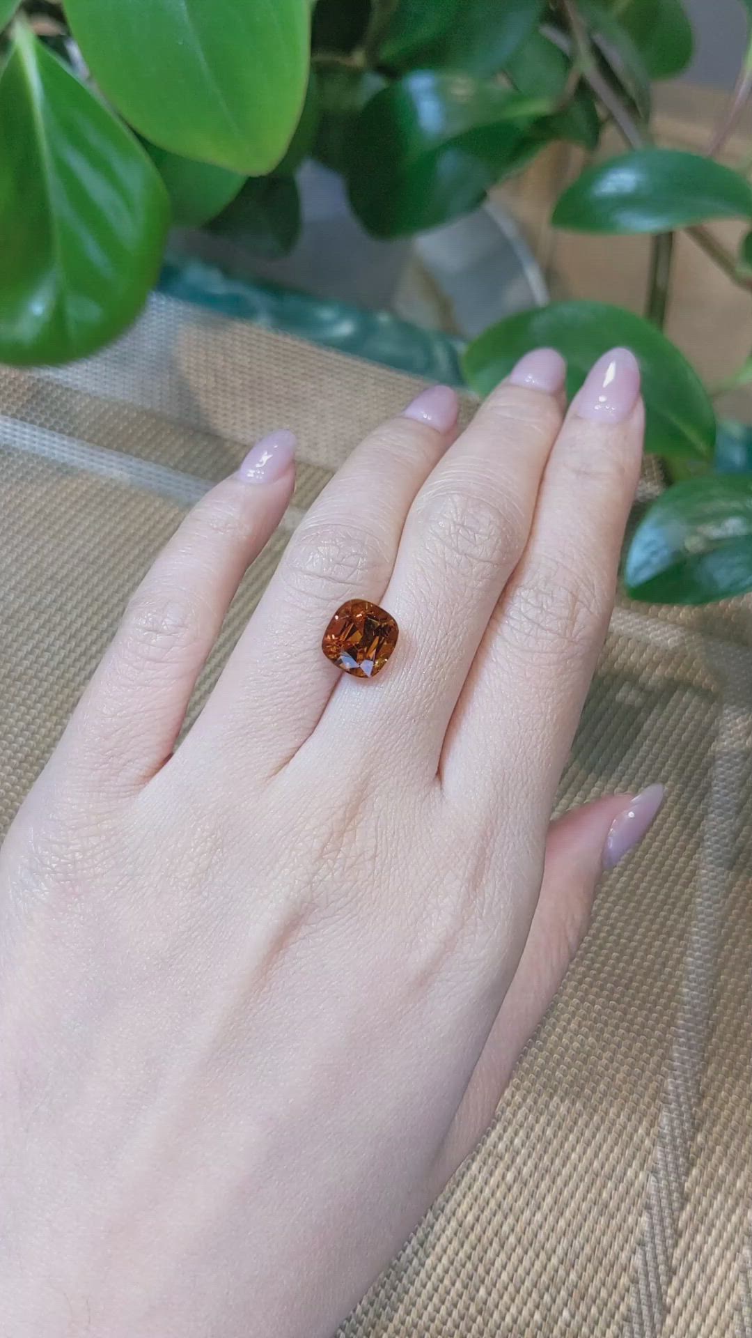 3.89 Ct. Citrine from Brazil Size Video