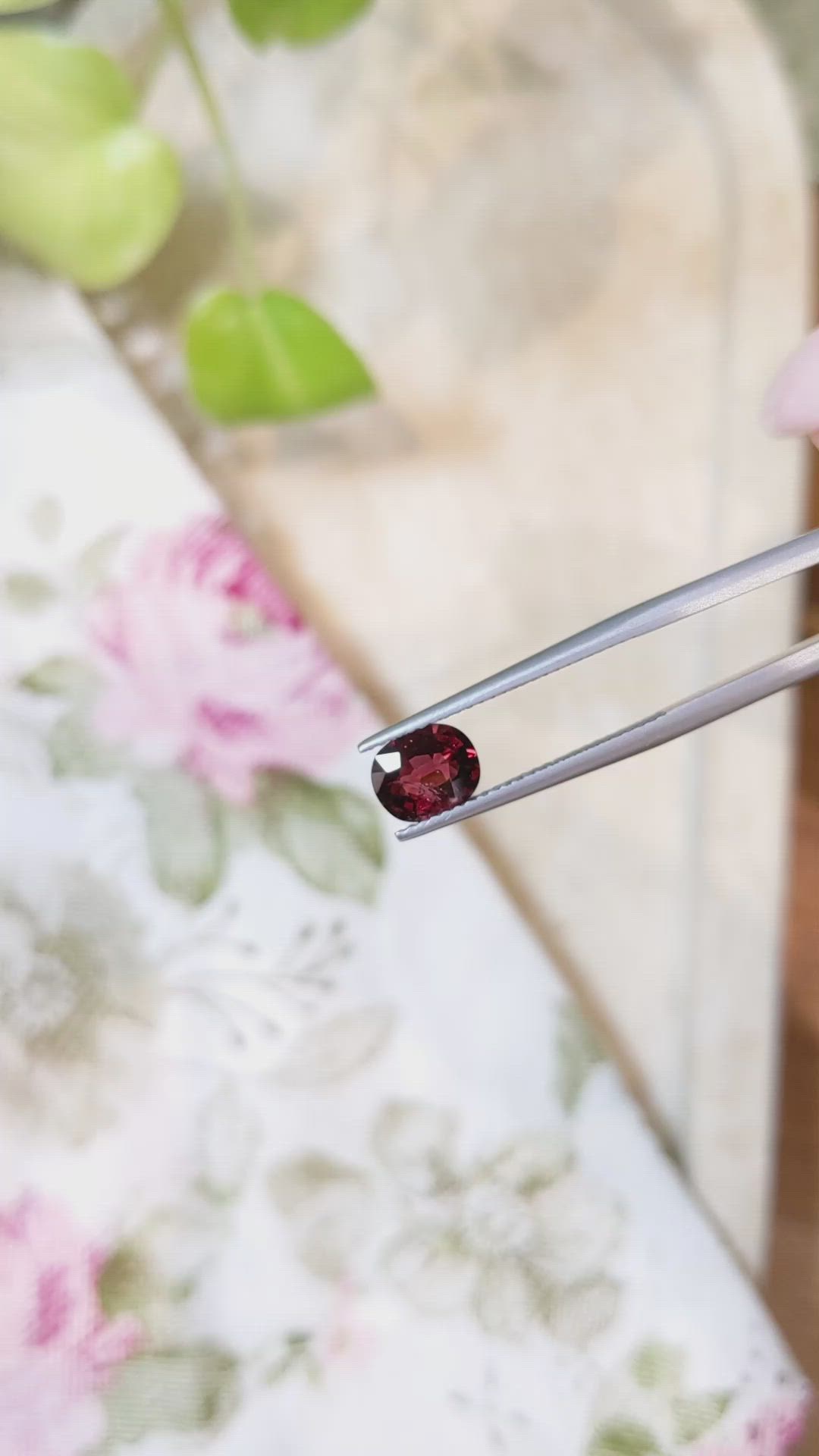 1.48 Ct. Red Spinel from Burma (Myanmar) Size Video