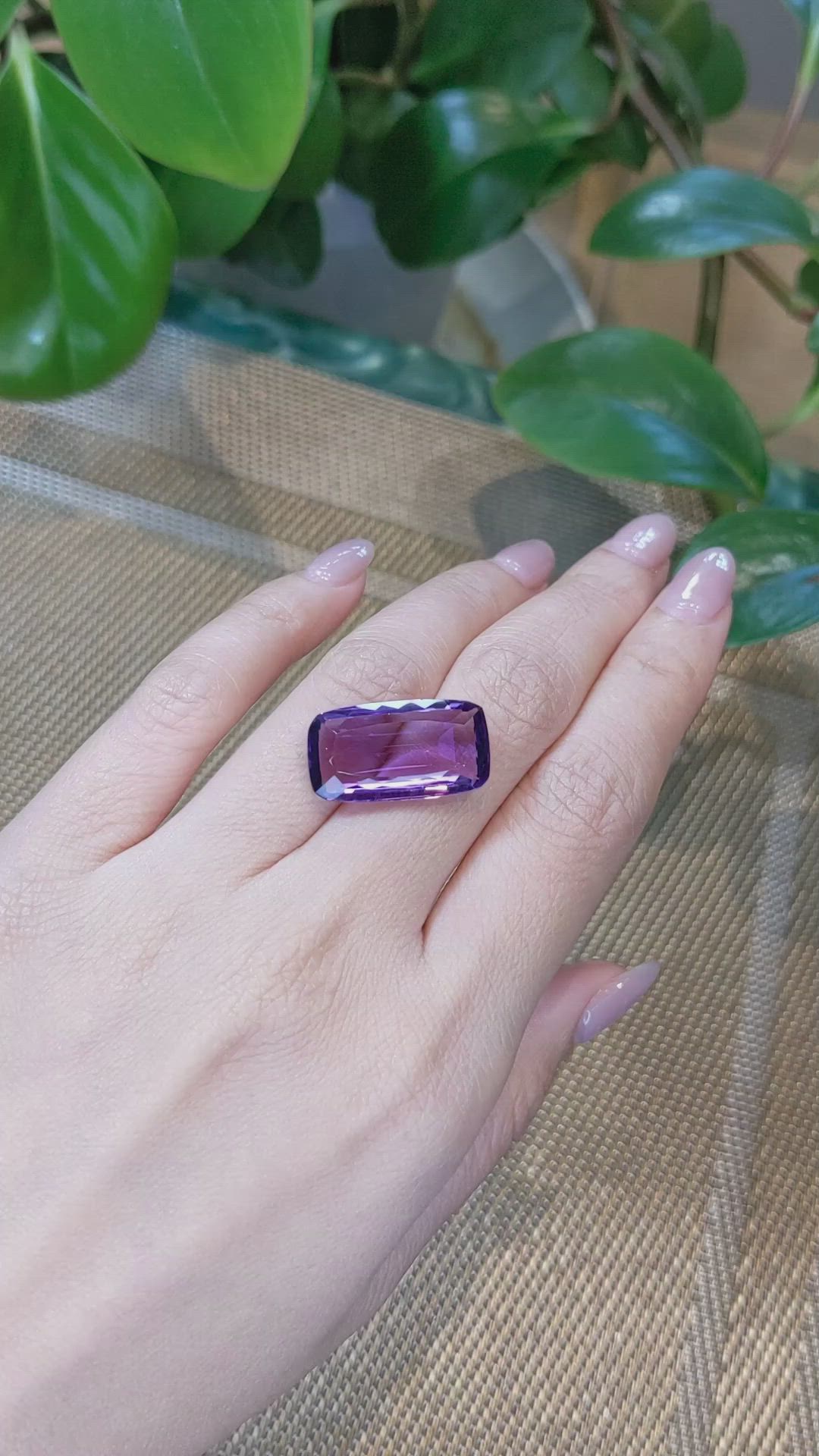 14.98 Ct. Amethyst from Brazil Size Video