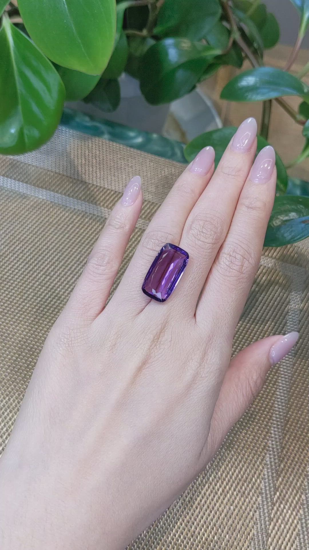 14.98 Ct. Amethyst from Brazil Size Video