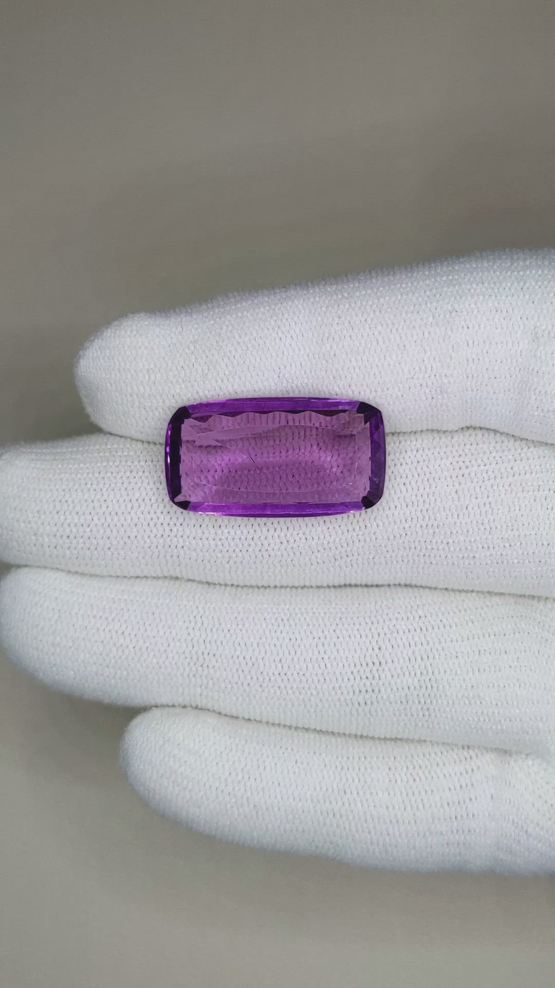 14.98 Ct. Amethyst from Brazil Size Video