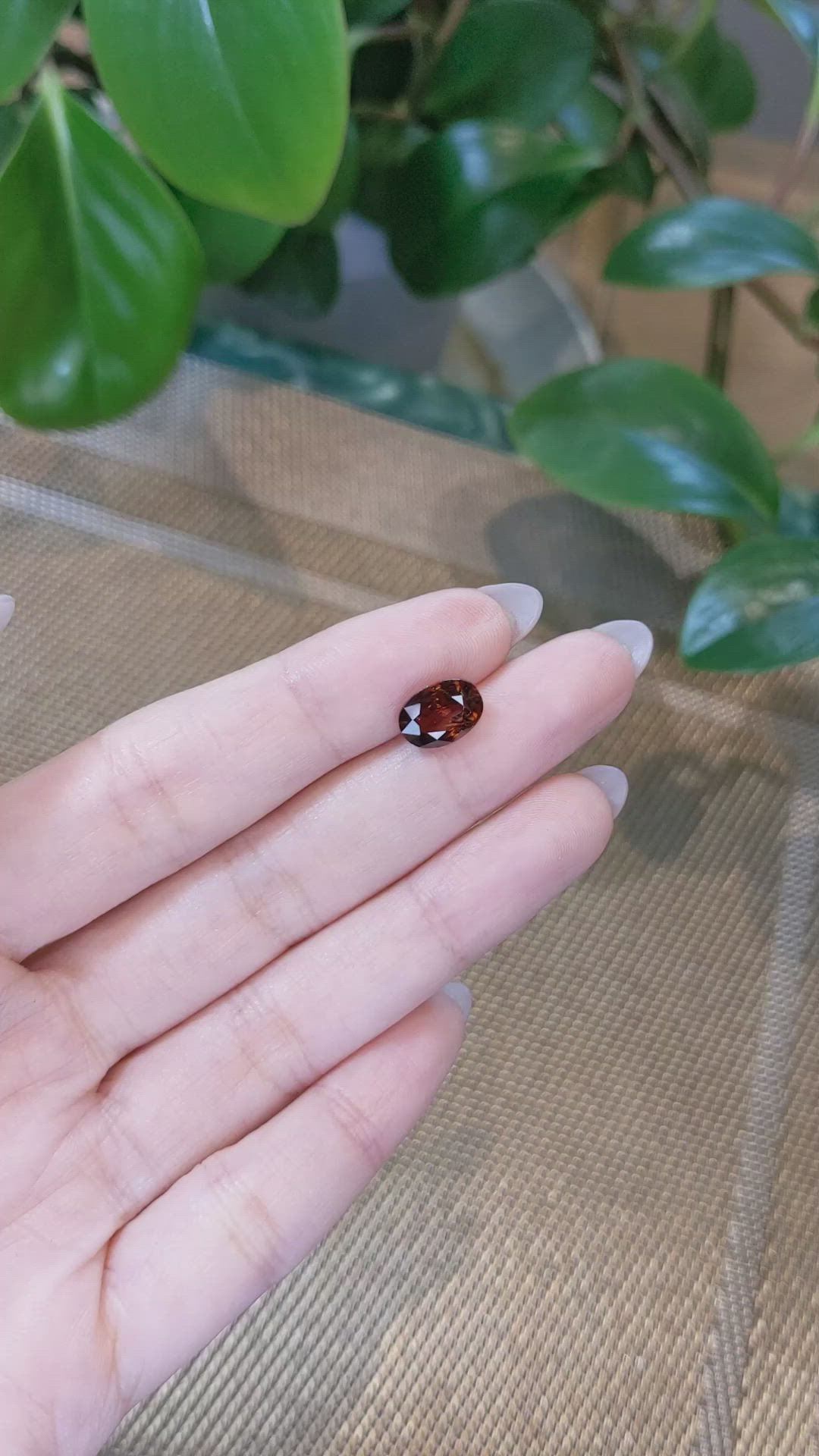 3.84 Ct. Zircon from Ceylon (Sri Lanka) Size Video