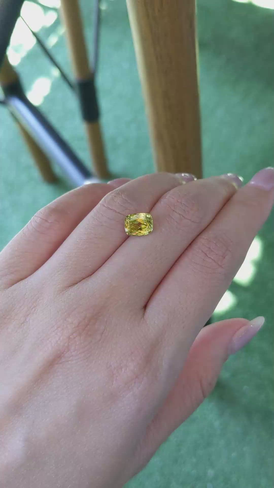 2.42 Ct. Sphene (Titanite) from Madagascar Size Video