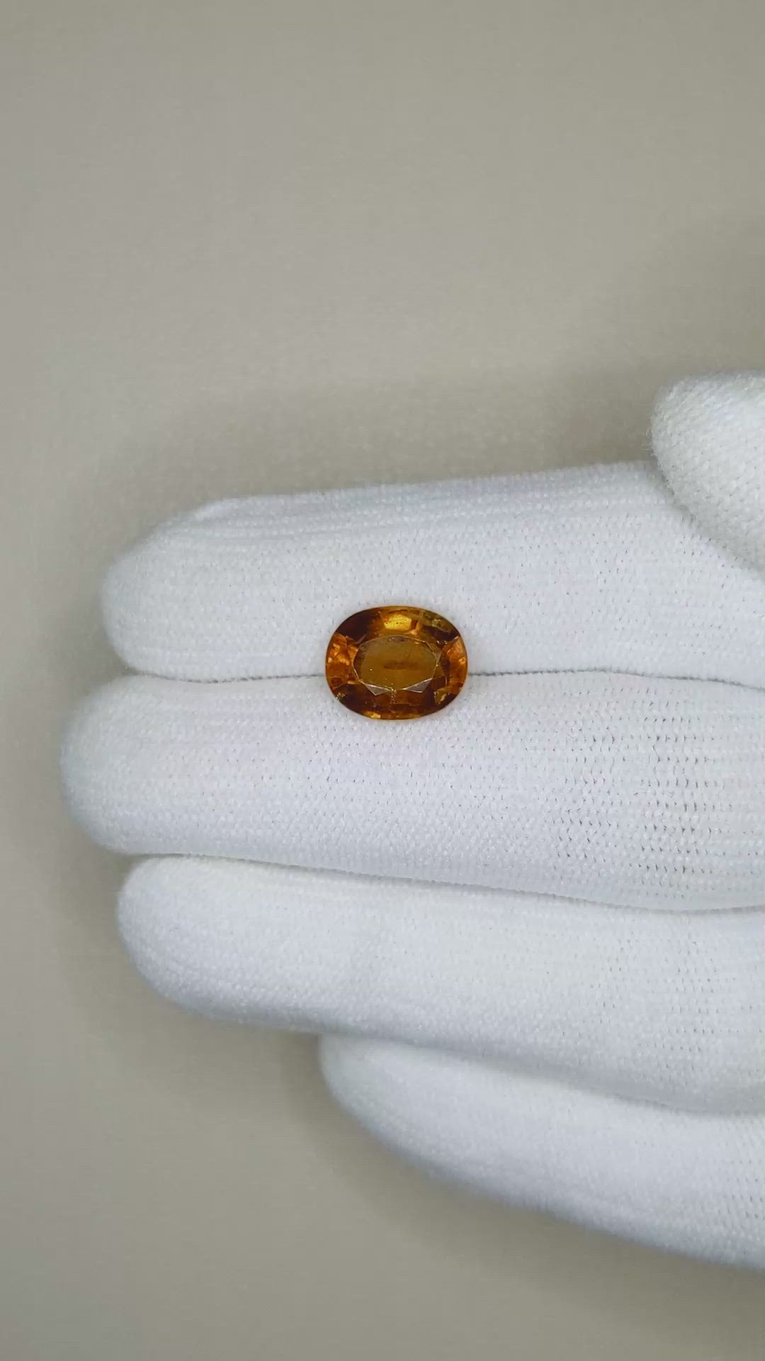 3.61 Ct. Hessonite Garnet from Madagascar Size Video