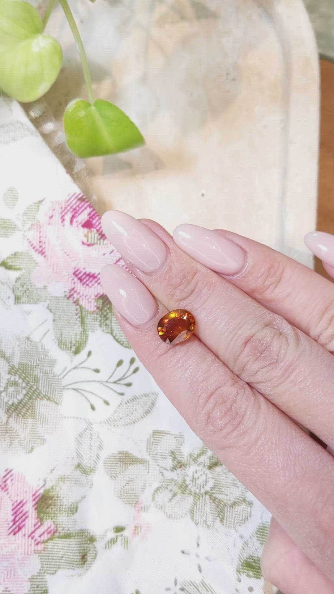 3.61 Ct. Hessonite Garnet from Madagascar Size Video