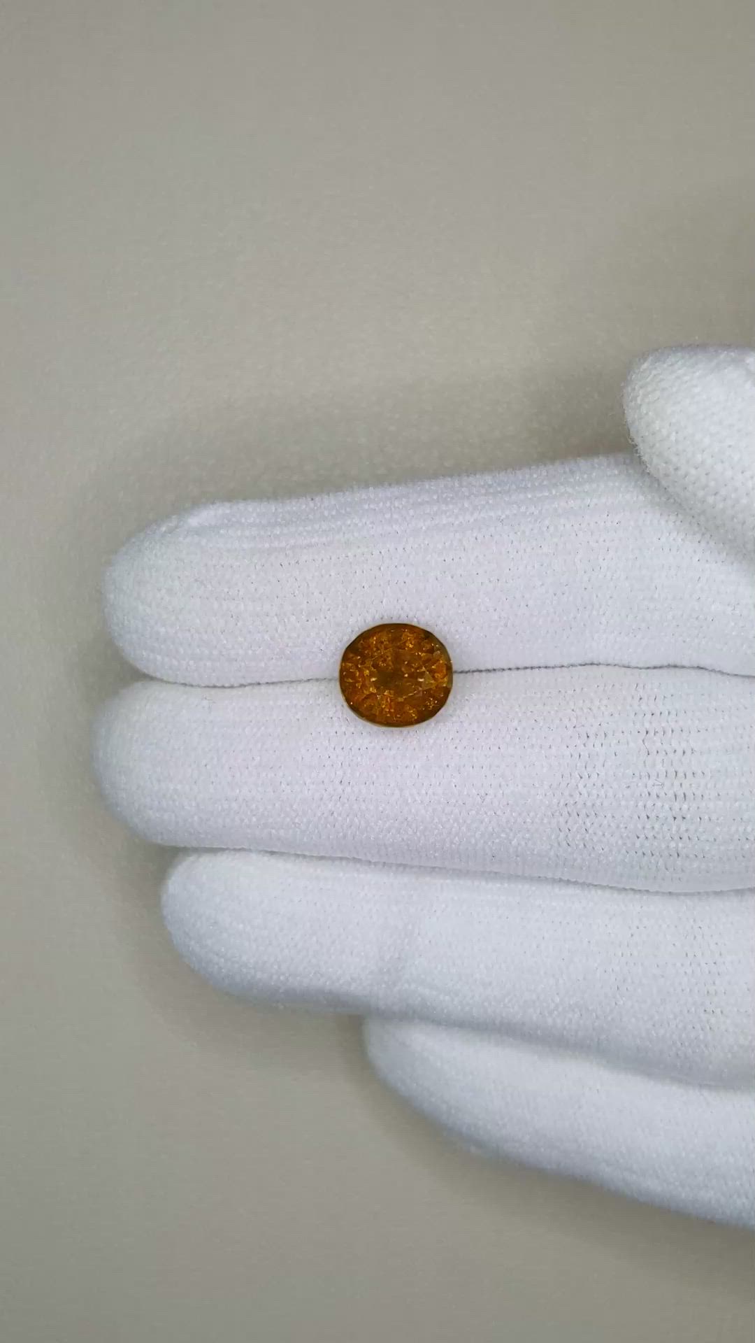 3.26 Ct. Hessonite Garnet from Namibia Size Video