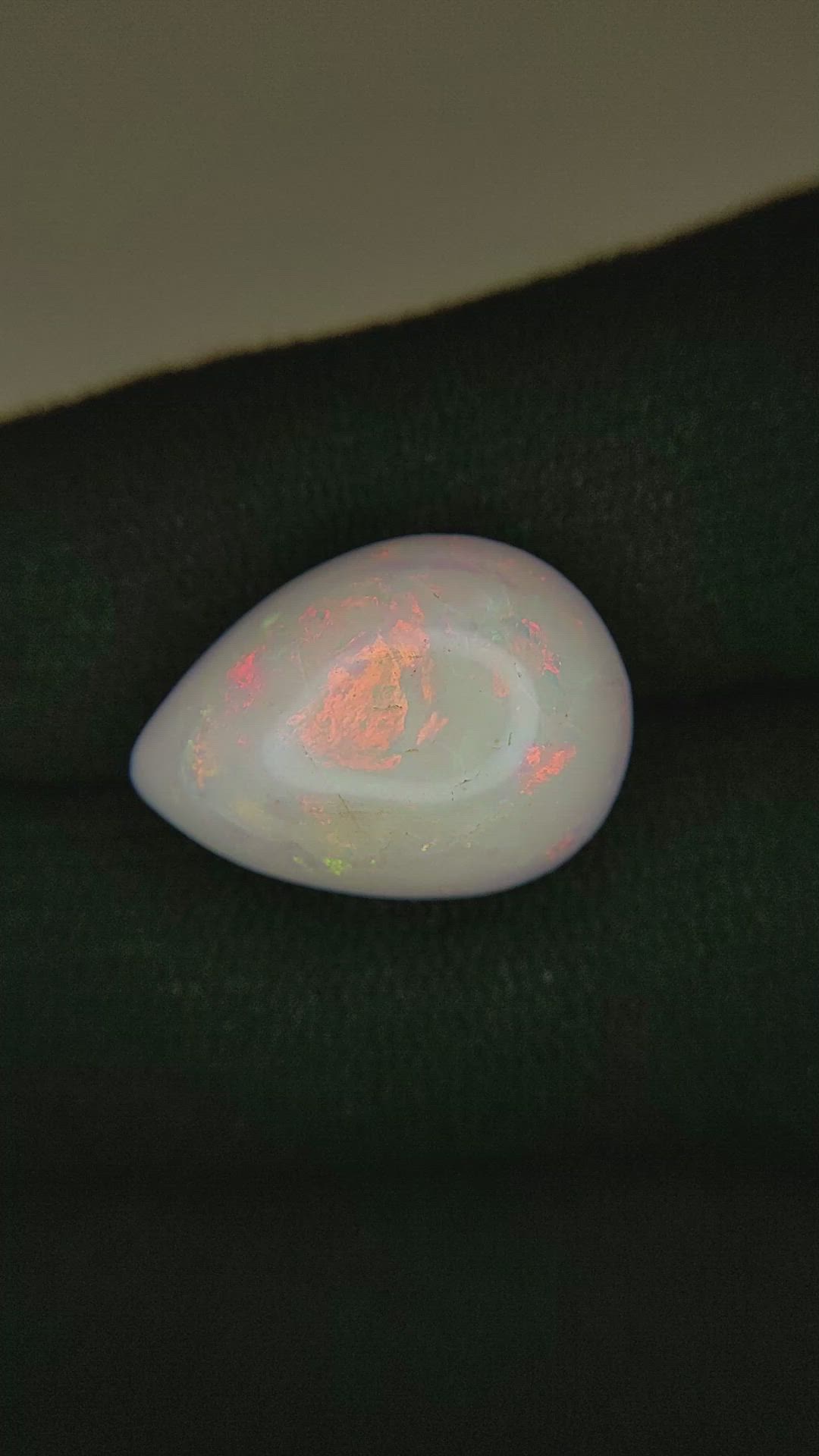 10.32 Ct. Cabochon White Opal from Ethiopia Size Video