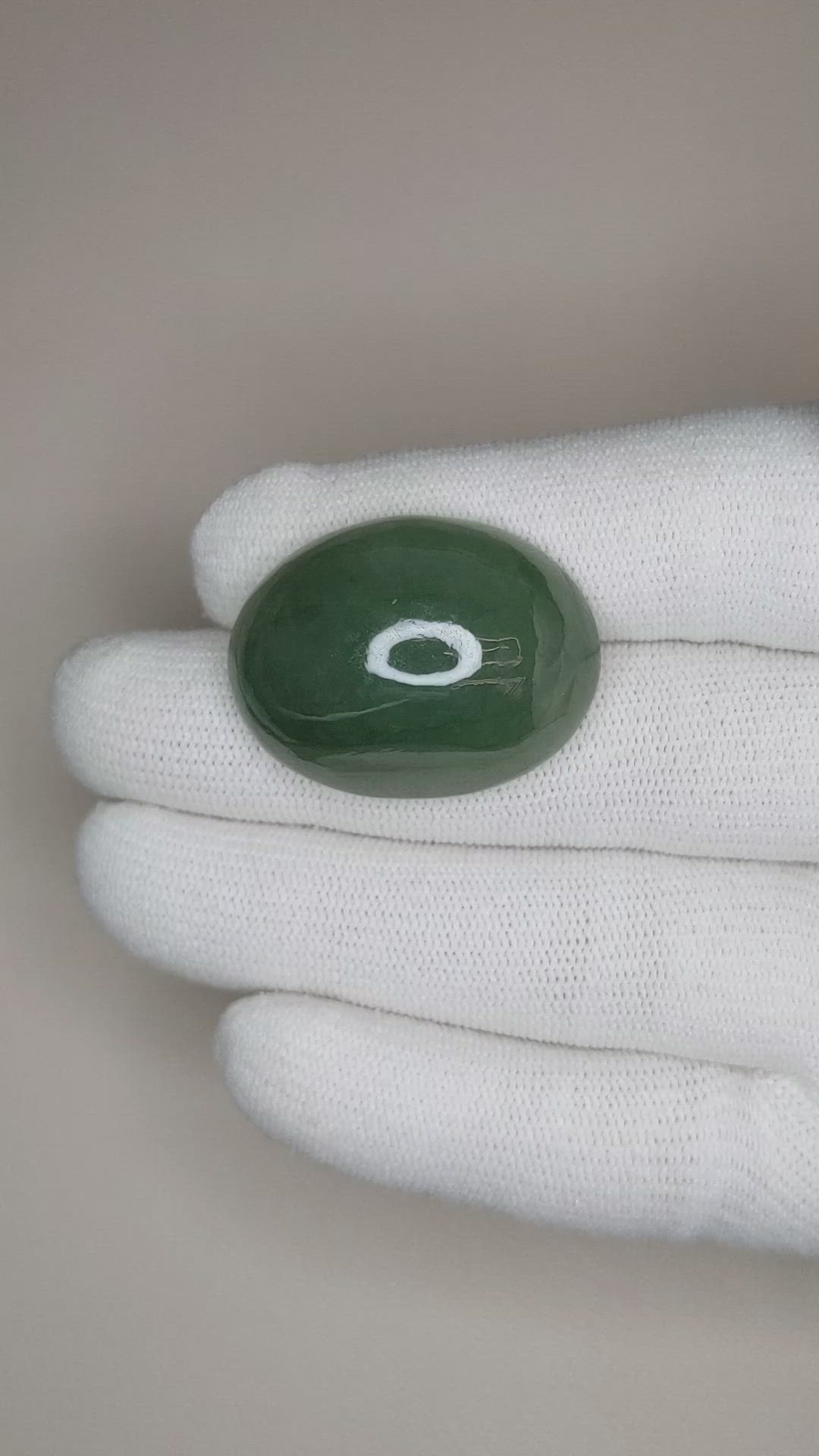 59.38 Ct. Cabochon Jade from Burma (Myanmar) Size Video