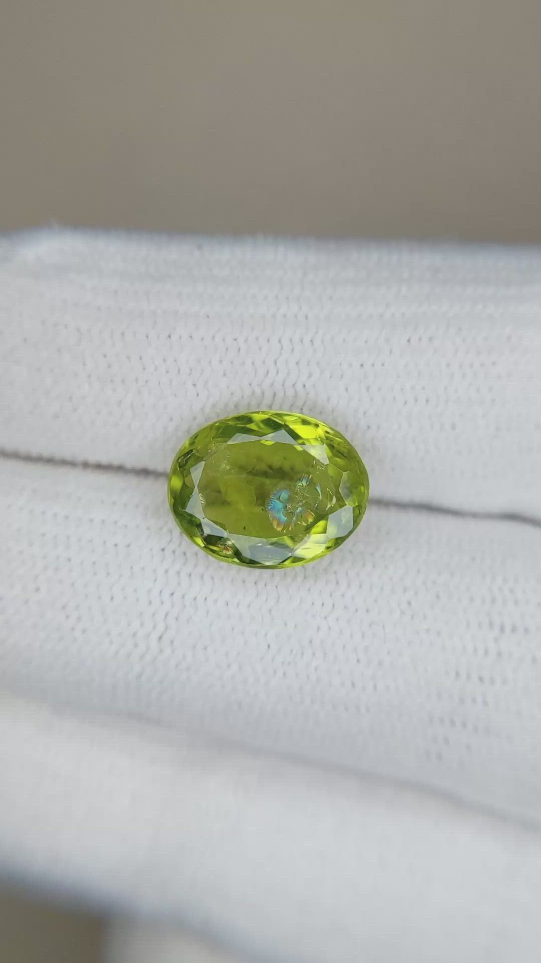 3.75 Ct. Peridot from Burma (Myanmar) Size Video