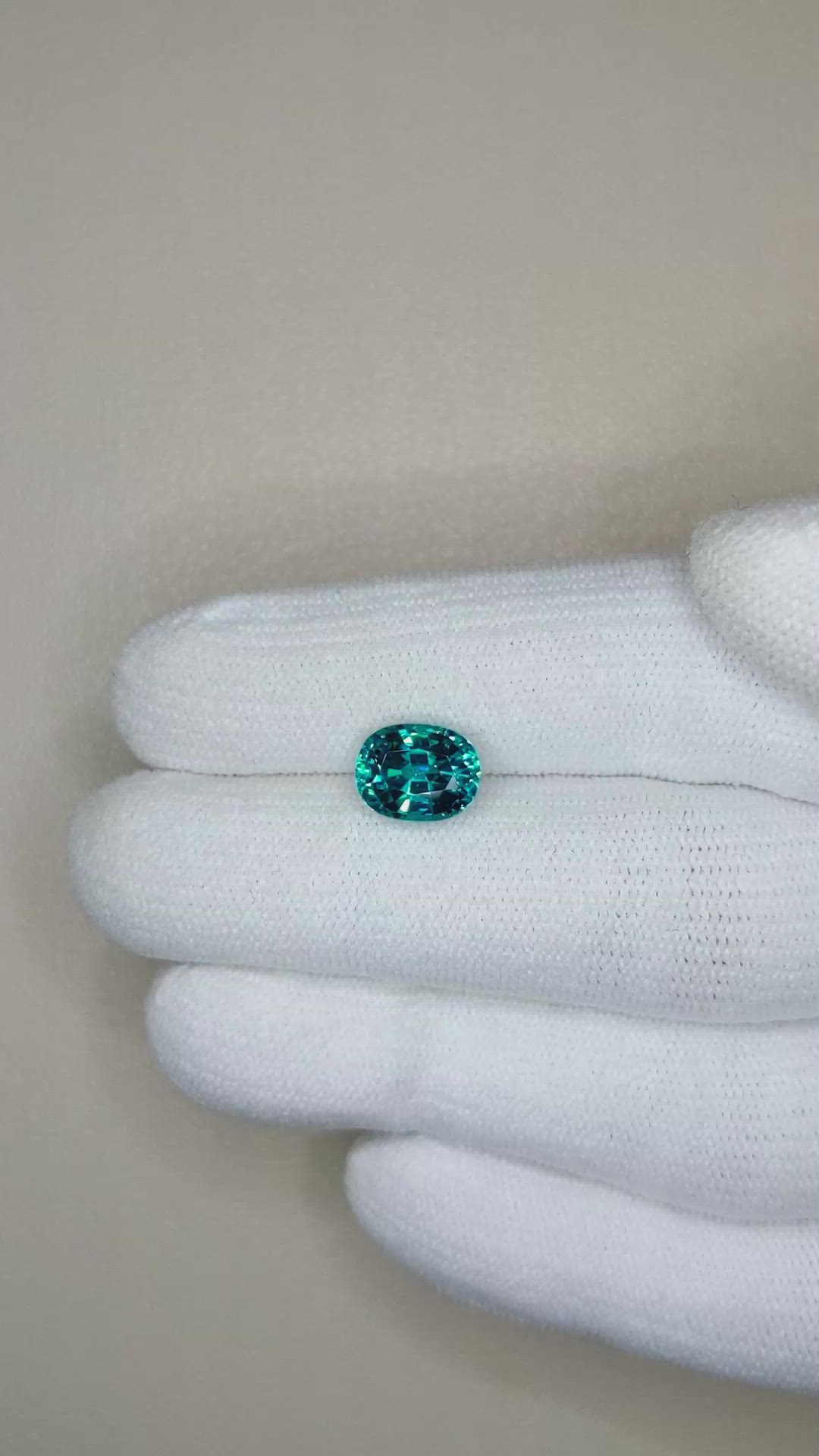 3.55 Ct. Zircon from Cambodia Size Video