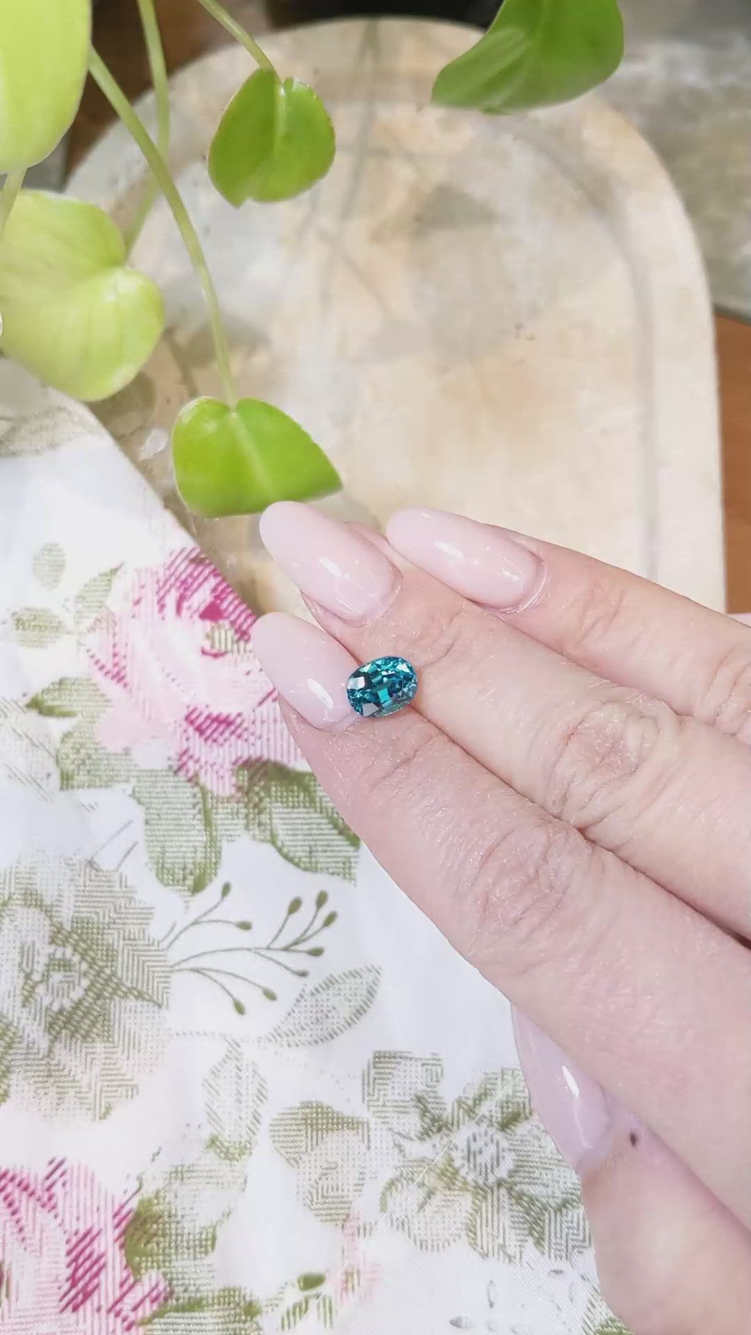 3.55 Ct. Zircon from Cambodia Size Video