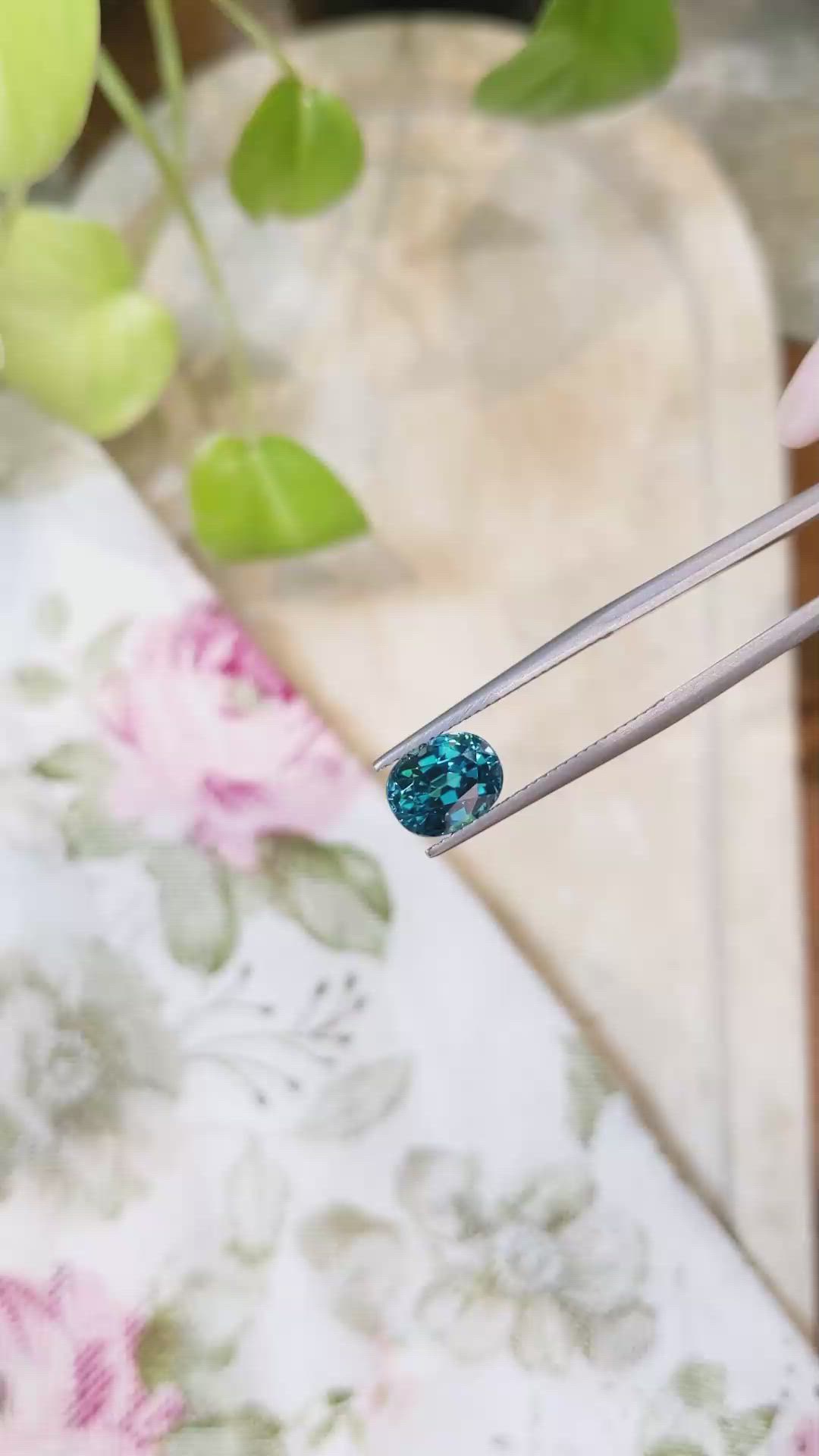 3.55 Ct. Zircon from Cambodia Size Video