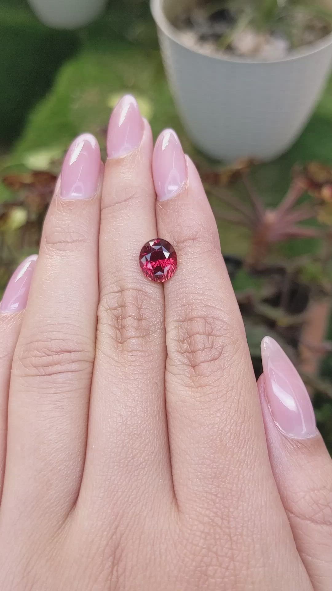 3.12 Ct. Garnet from Ceylon (Sri Lanka) Size Video
