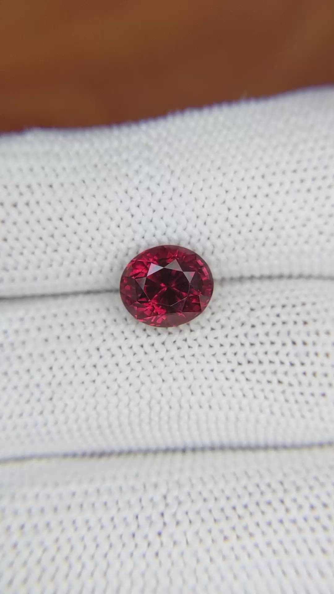 3.12 Ct. Garnet from Ceylon (Sri Lanka) Size Video