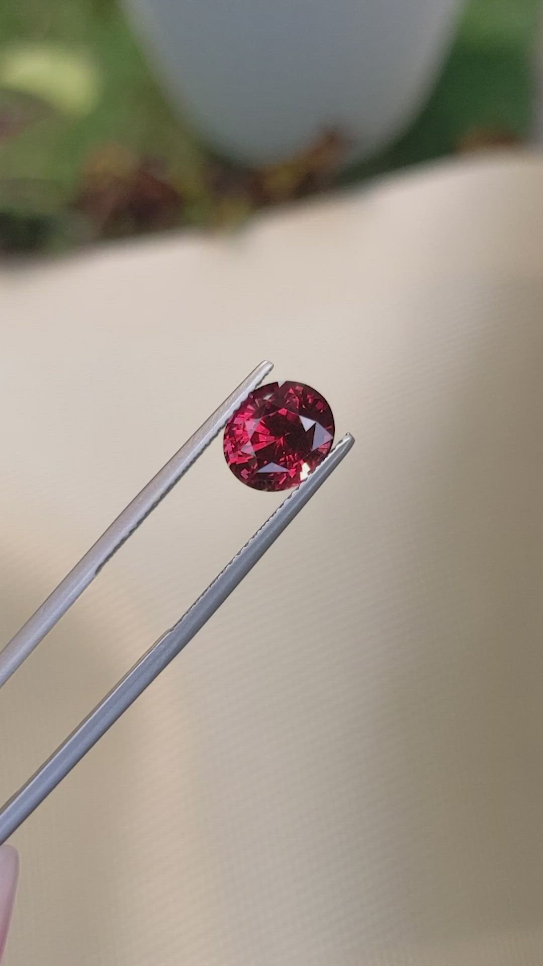 3.12 Ct. Garnet from Ceylon (Sri Lanka) Size Video
