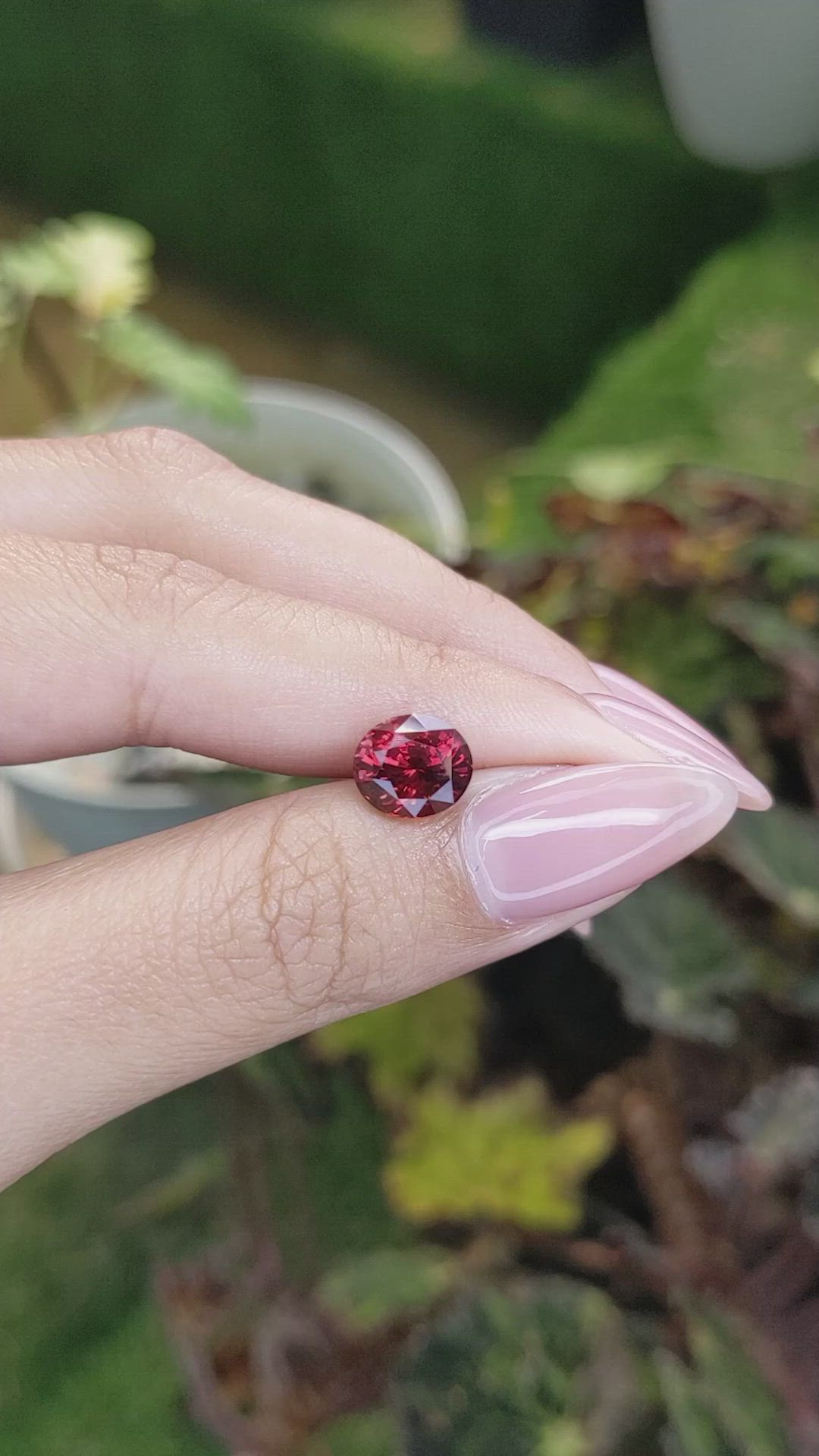 3.12 Ct. Garnet from Ceylon (Sri Lanka) Size Video