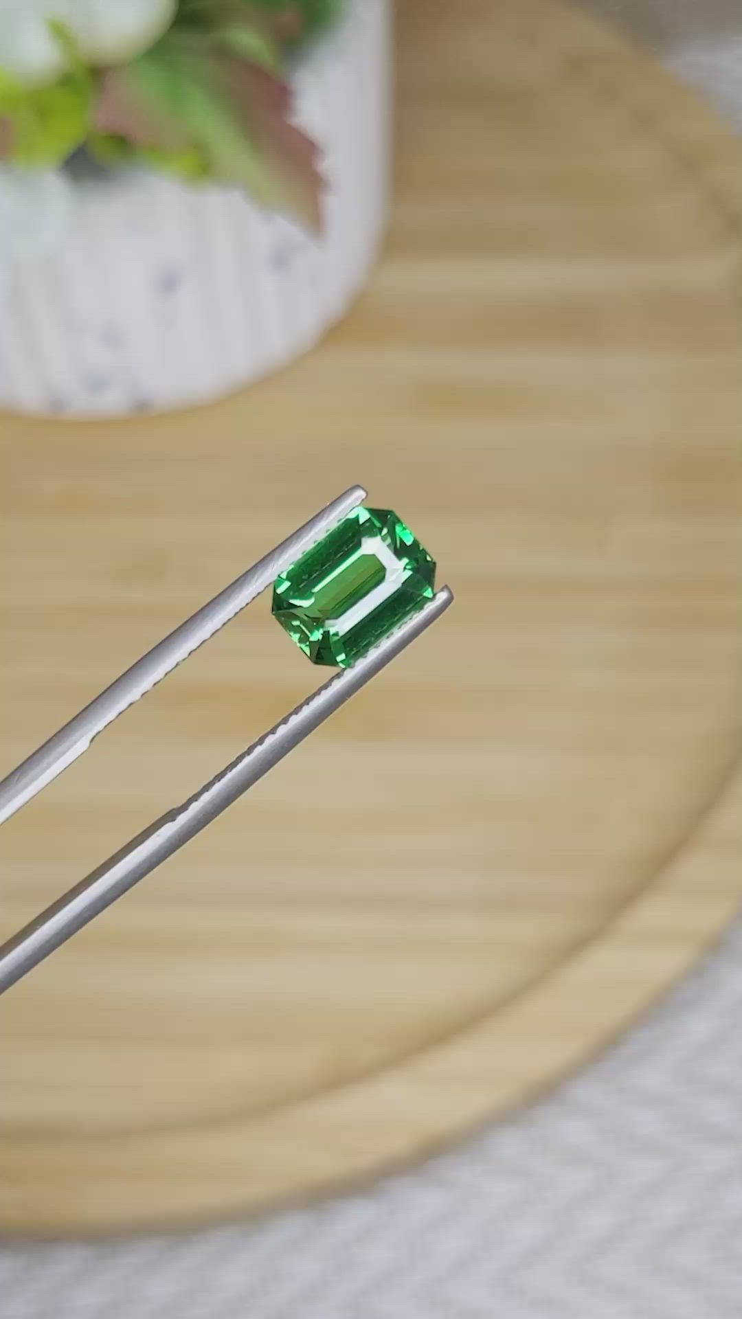 2.04 Ct. Tsavorite Garnet from Madagascar Size Video