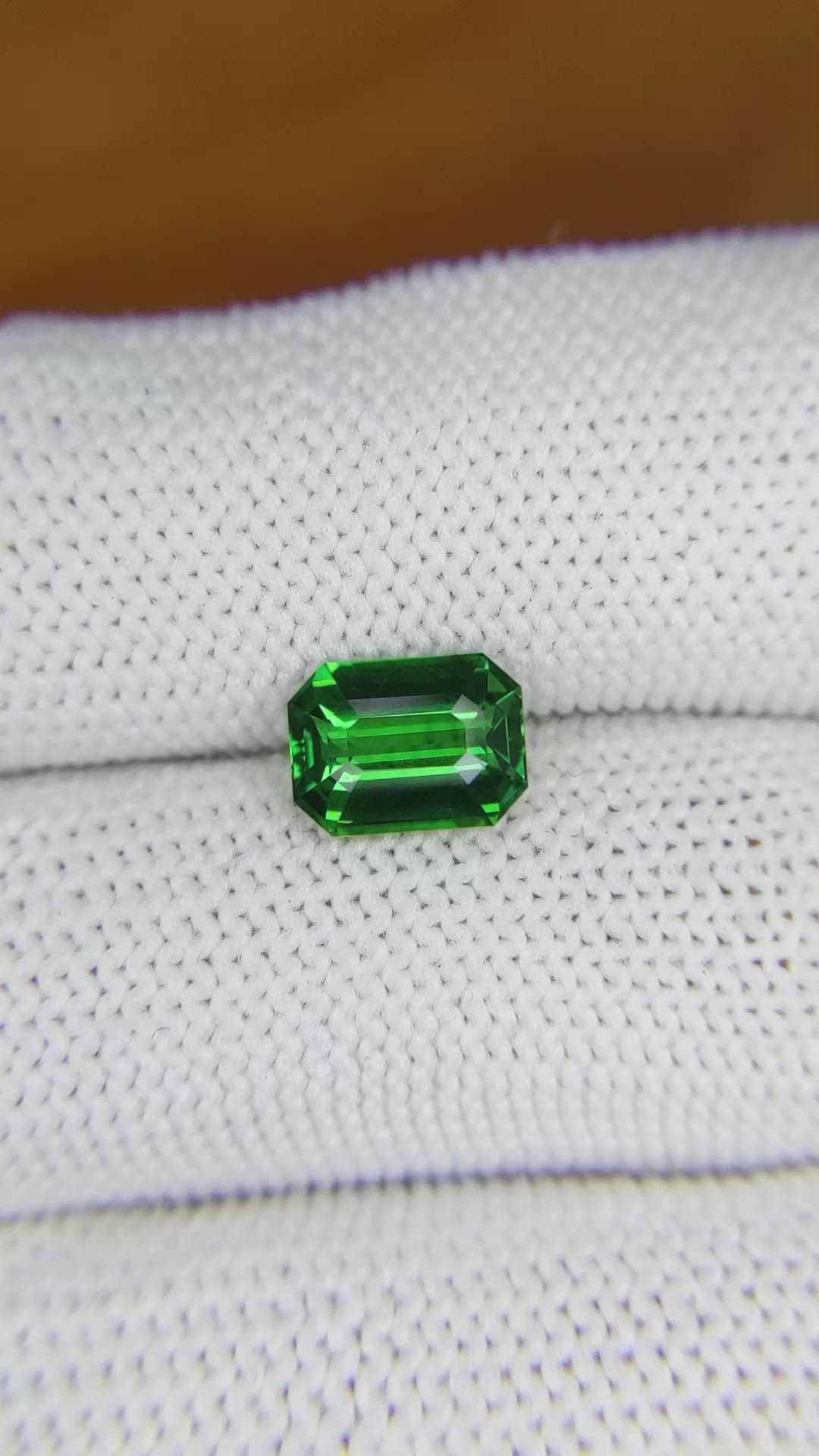 2.04 Ct. Tsavorite Garnet from Madagascar Size Video