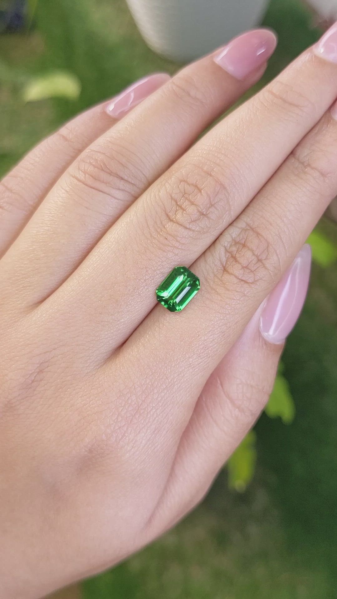 2.04 Ct. Tsavorite Garnet from Madagascar Size Video