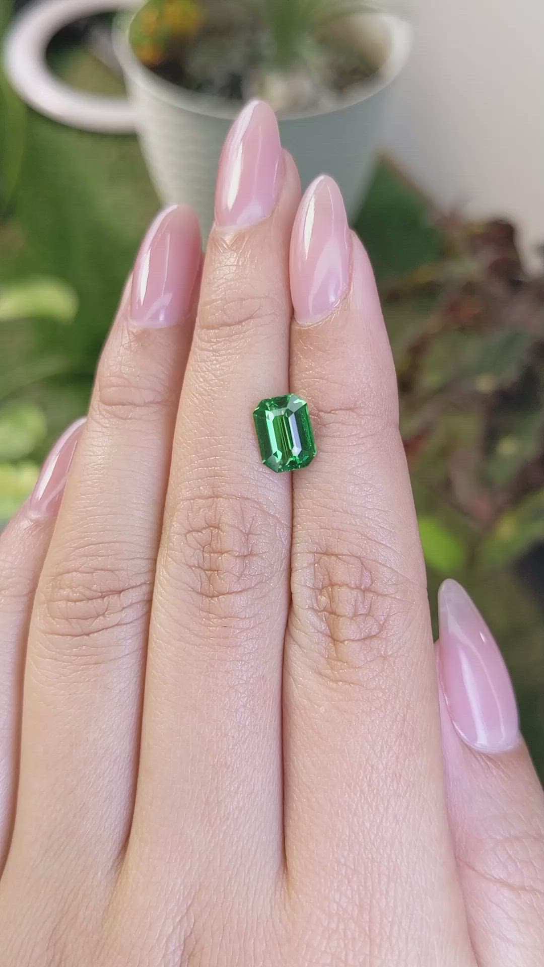 2.04 Ct. Tsavorite Garnet from Madagascar Size Video