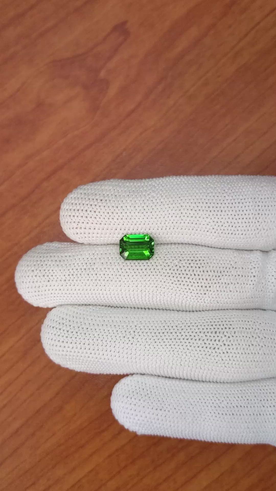2.04 Ct. Tsavorite Garnet from Madagascar Size Video