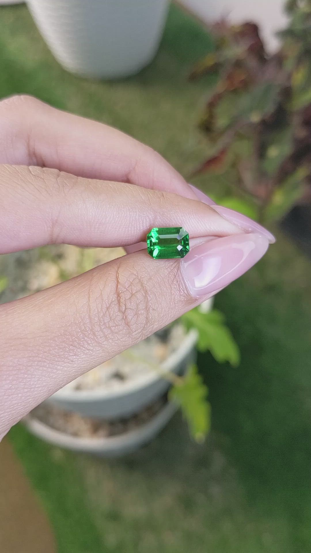 2.04 Ct. Tsavorite Garnet from Madagascar Size Video