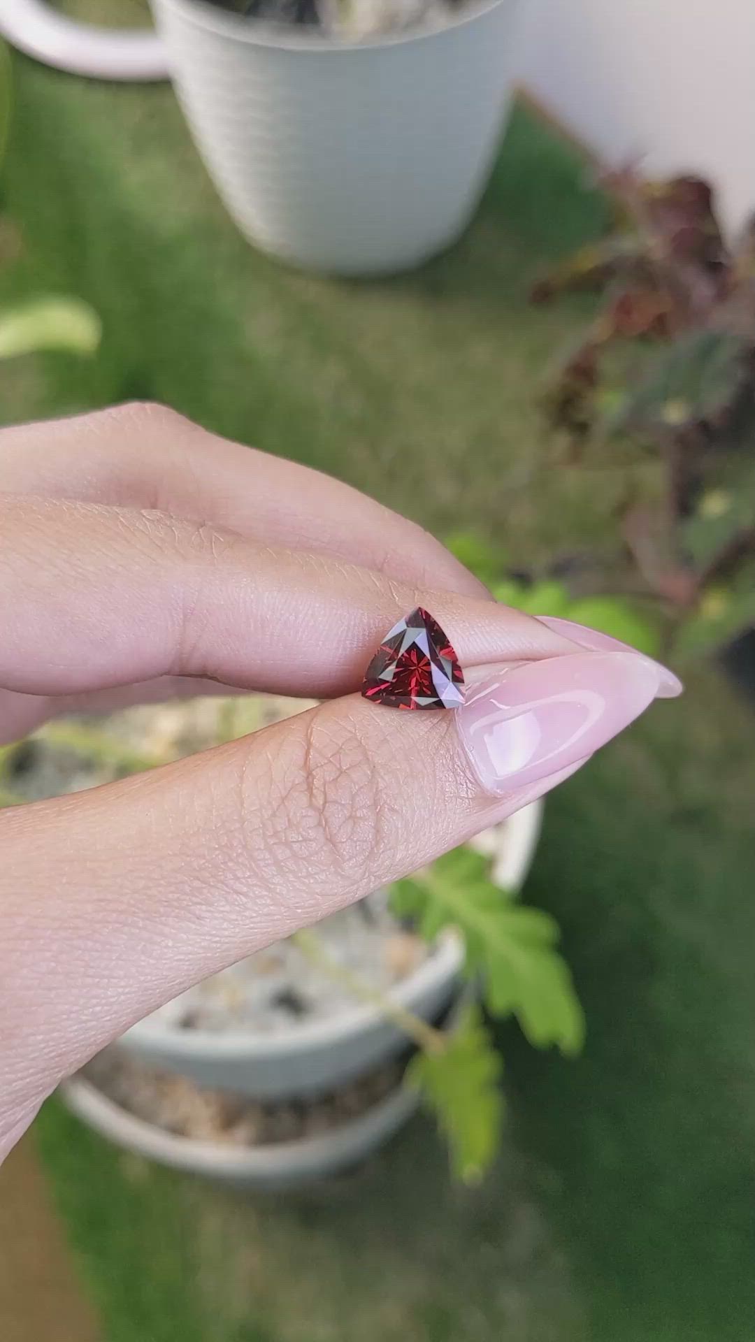 3.17 Ct. Garnet from Ceylon (Sri Lanka) Size Video