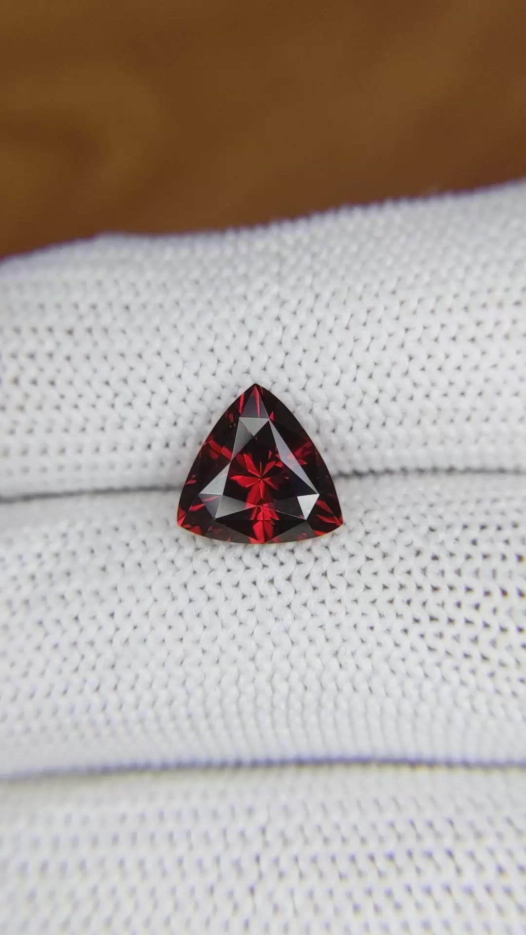 3.17 Ct. Garnet from Ceylon (Sri Lanka) Size Video