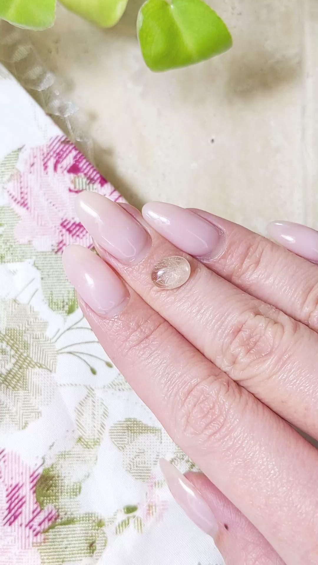 1.89 Ct. Cabochon Rutilated Quartz from Brazil Size Video