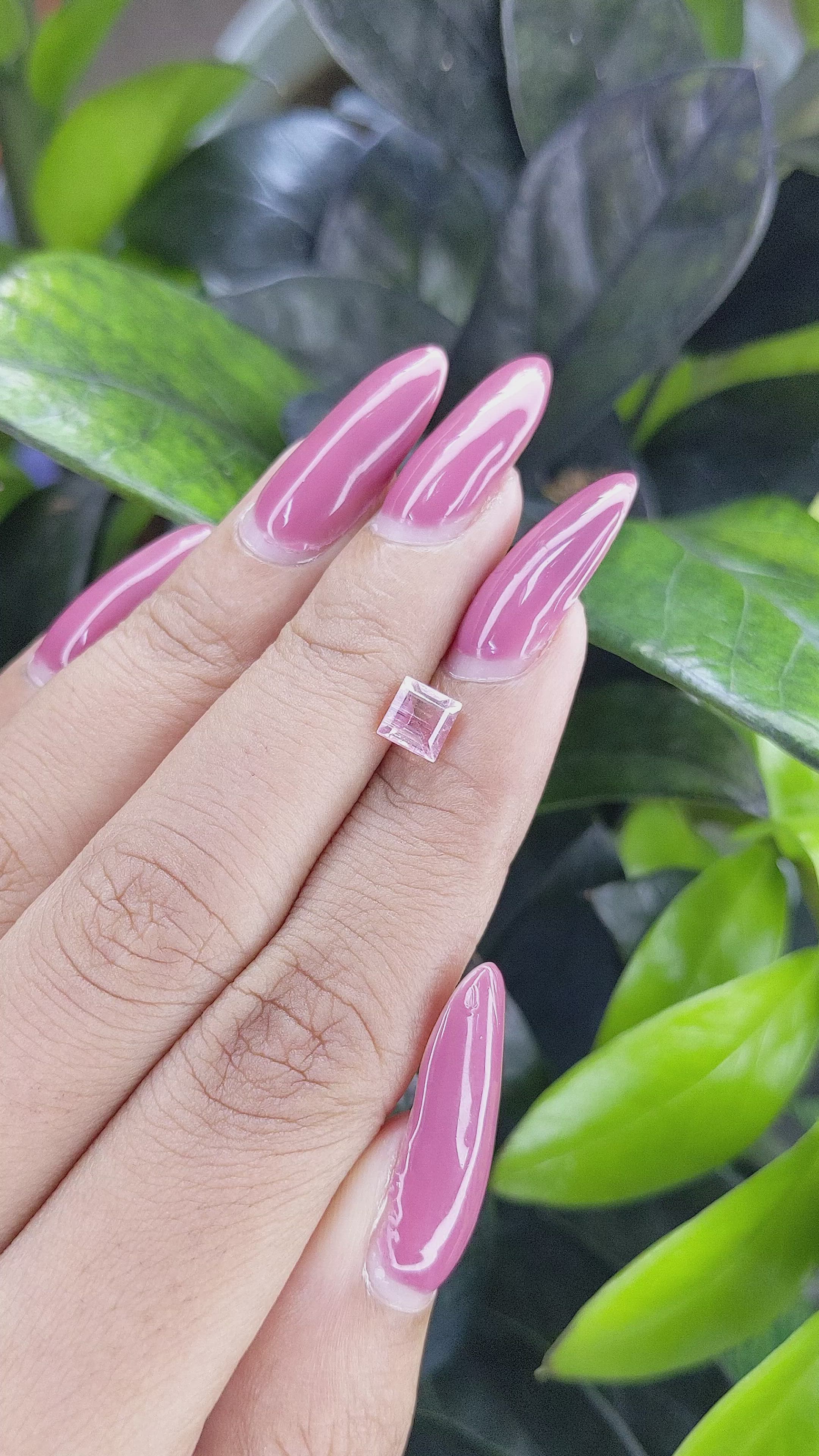 0.73 Ct. Tourmaline from Ceylon (Sri Lanka) Size Video